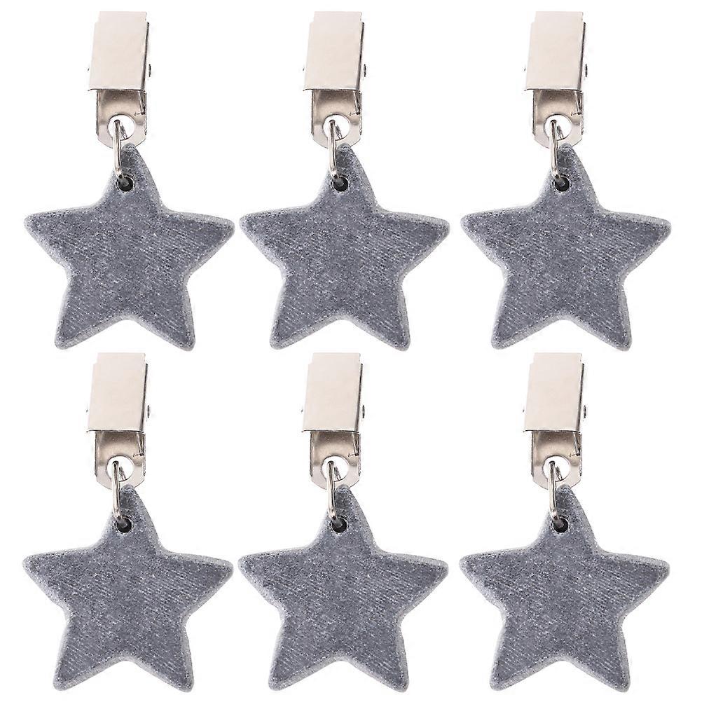 Grey Tablecloth Weights Star Shaped Table Cloth Weights with Clip 12Pcs