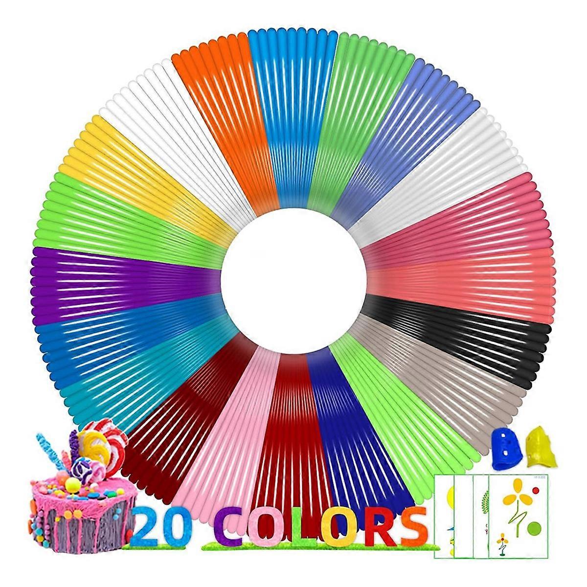 20Colors PLA 3 D Pen Filament Refills,1.75mm 3 D Pen Filament