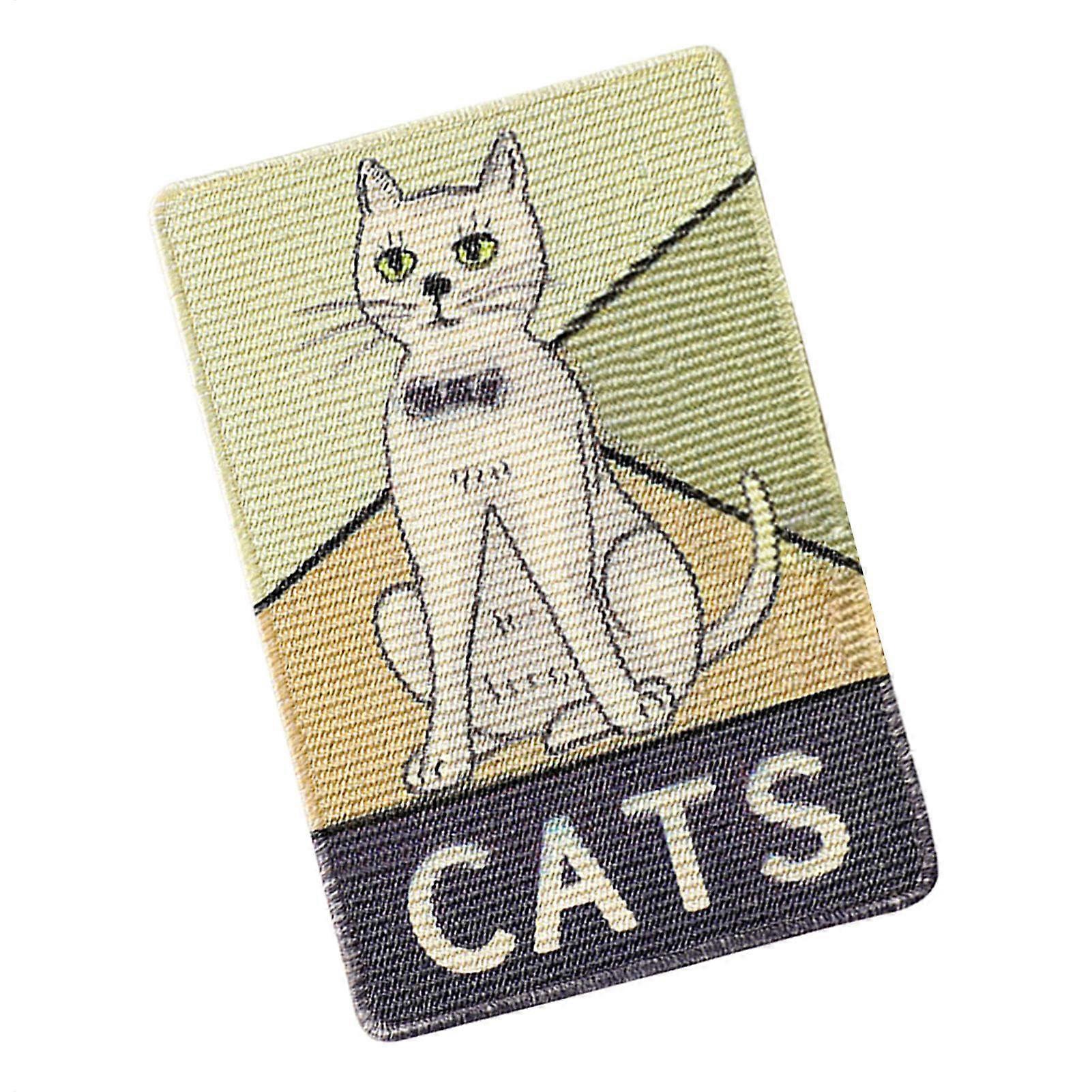 Sisal Cat Scratching Mat Cartoon Design Pet Scratcher Pad, 15.75x23.62x0.39 In Multicoloured Balcony FurnitureProtecting