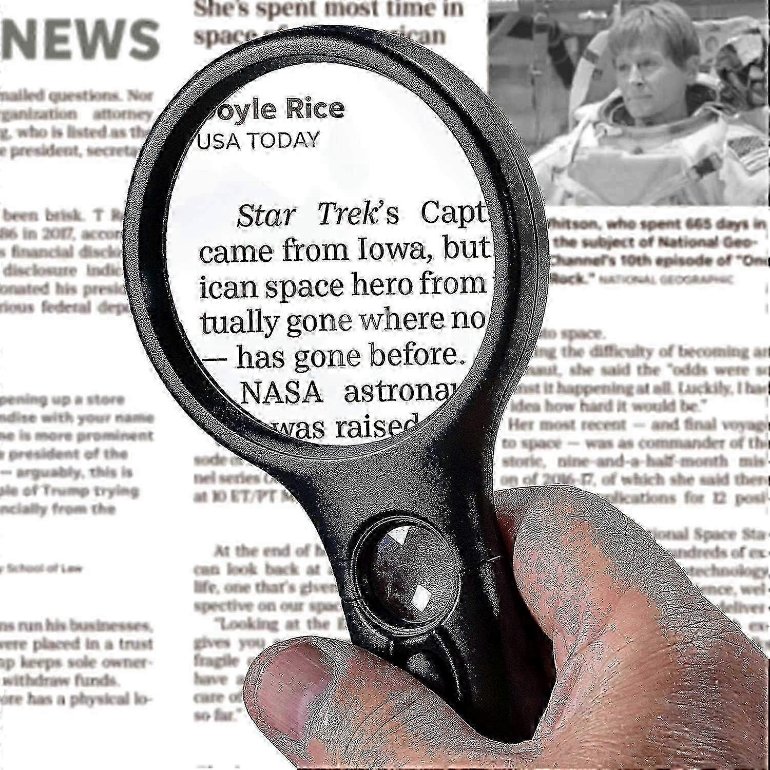 Heavy-duty Magnifying Glass With | 3x 45x Magnification | Scratch-proof | Handheld | | For Seniors With Macular Degeneration 2025