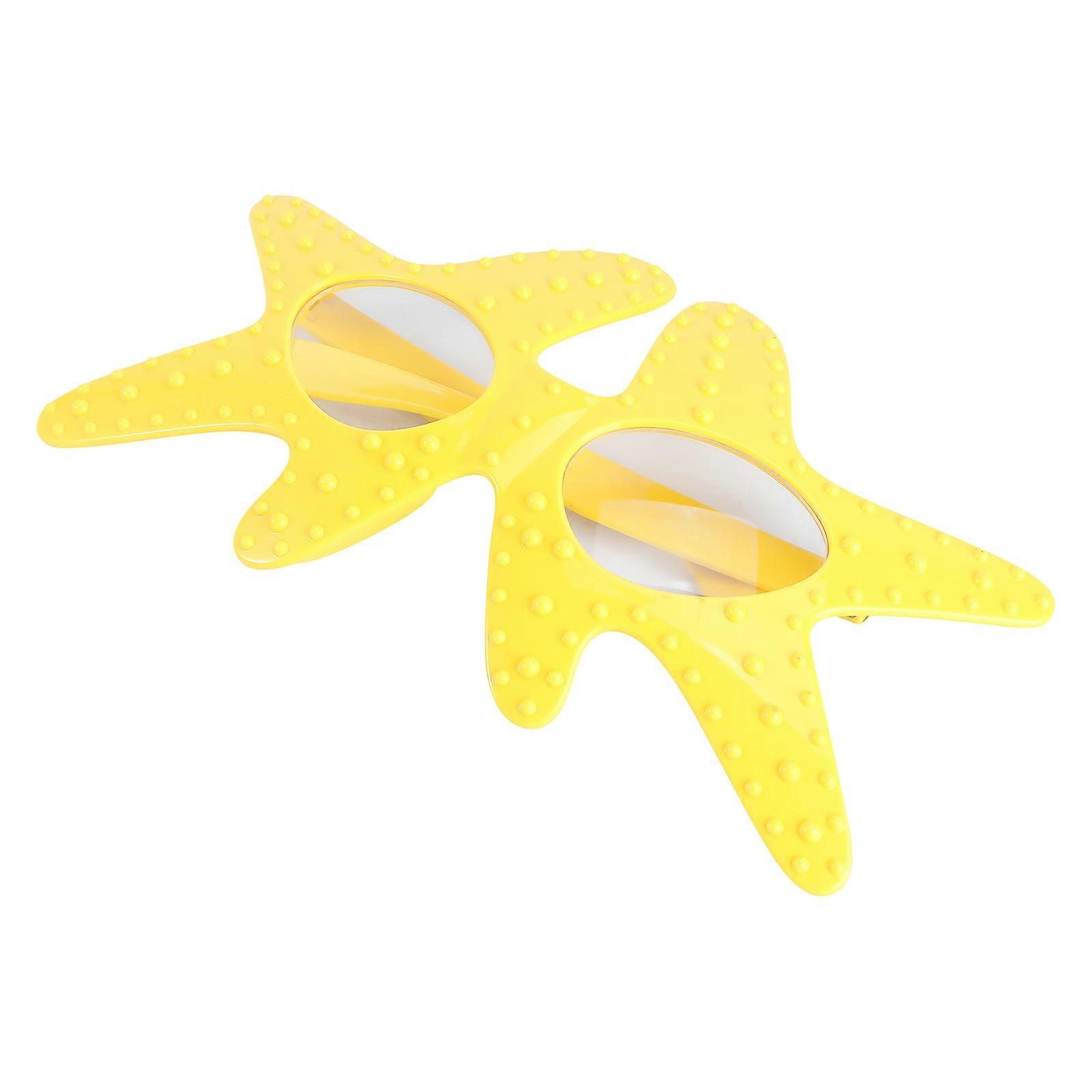 Creative Sunglasses Unique Shape Sunglasses for Wearing 2Pairs Comfortable Yellow