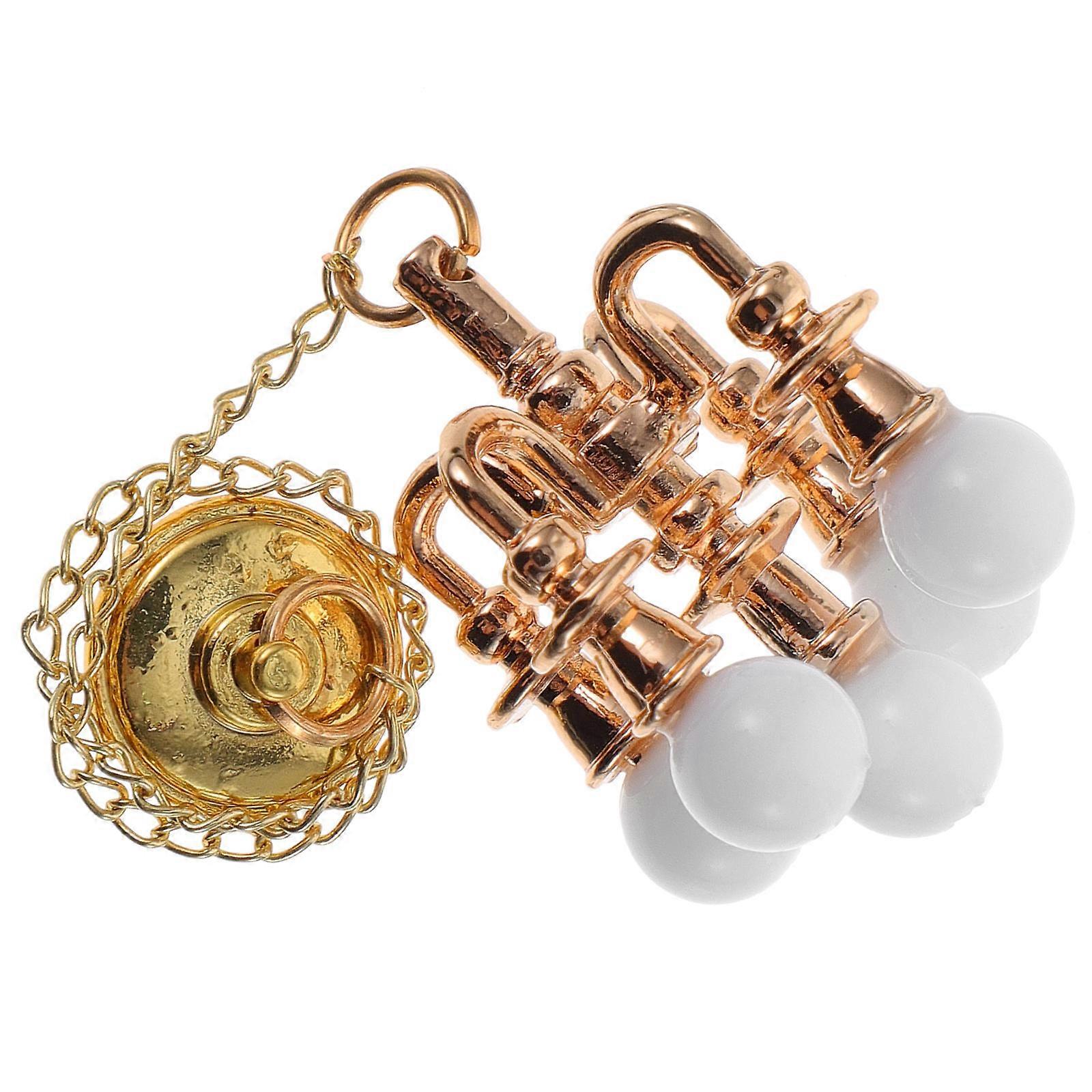 Mini House Mini Ceiling Lamp Plastic Lighting 2Pcs Golden Pendant