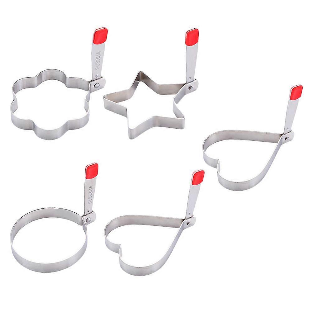 Egg Shaping Mold Cooking Tools for Restaurant Use Stainless Steel Assorted Color Easy to Clean 5Pcs