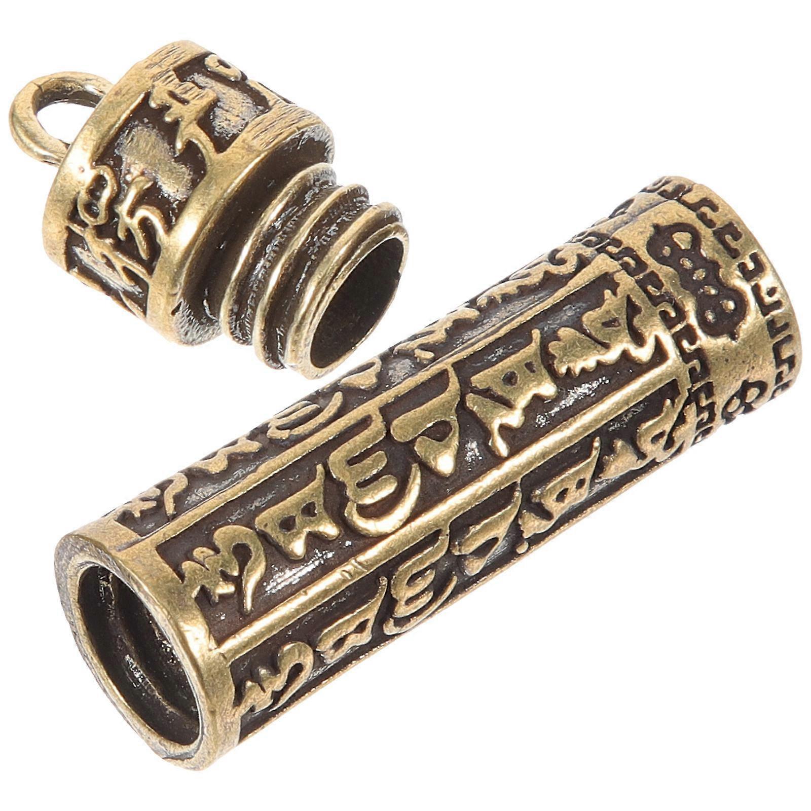 Retro Barrel Hanging Pendent Key Pendant Accessory for Decor 5Pcs Golden Brass