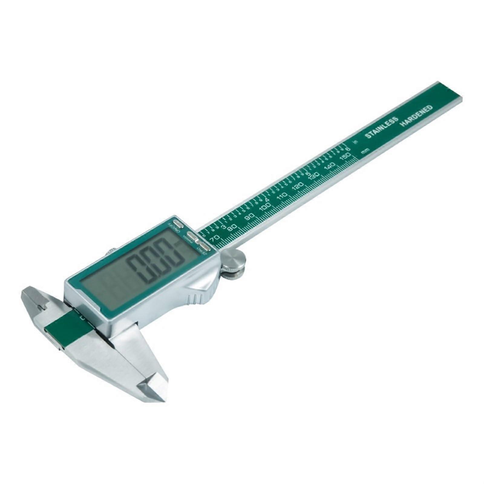 Digital Calipers Green Stainless Steel 0150mm Large LCD Screen Vernier Caliper Precision