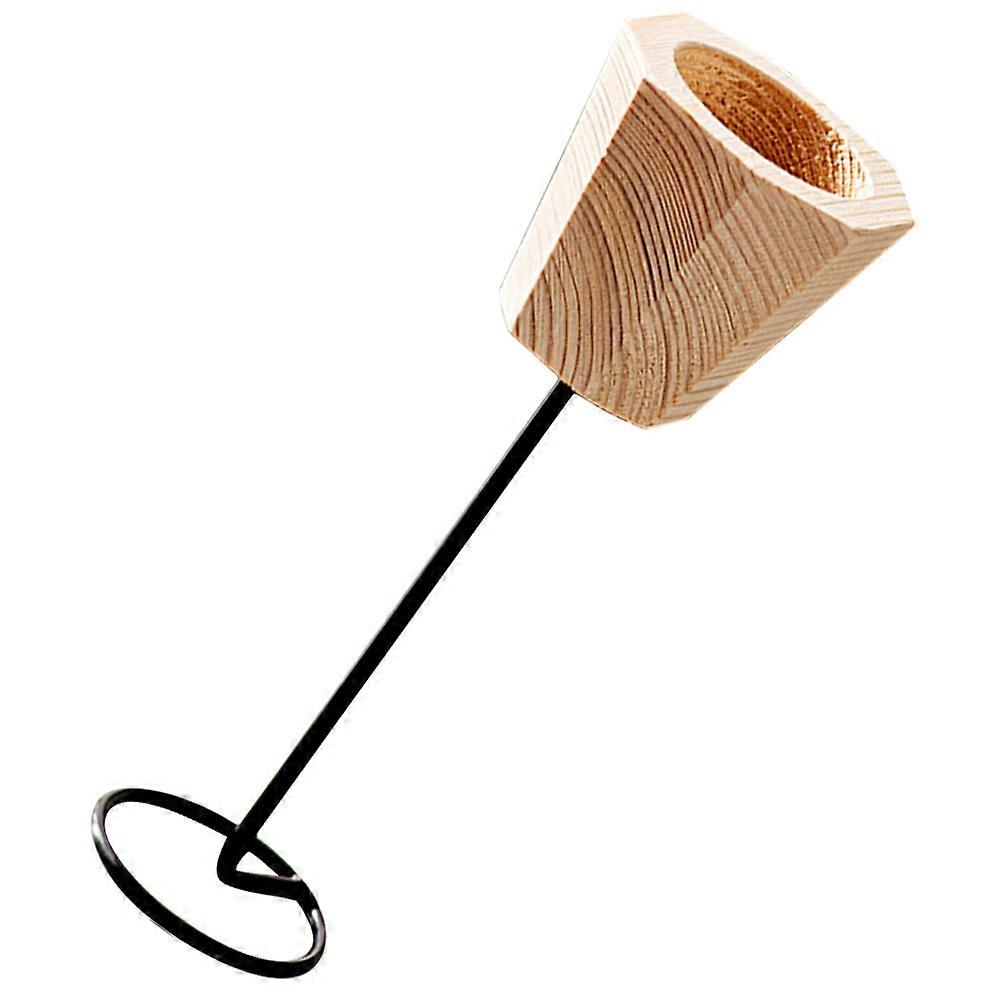 Candlestick Holder Multi Wooden Iron for Storage 4Pcs Tabletop Candle Holder