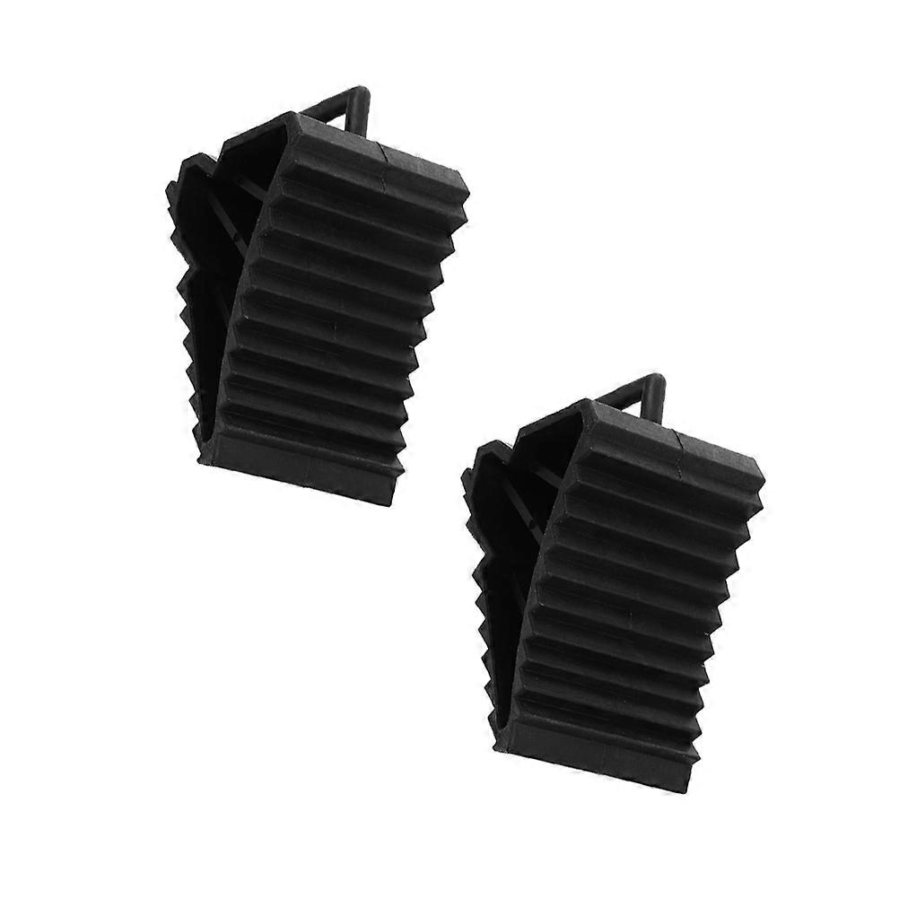 Wheel Tire Chocks Vehicle Wheel Chocks for Securing 4Pcs Durable Black