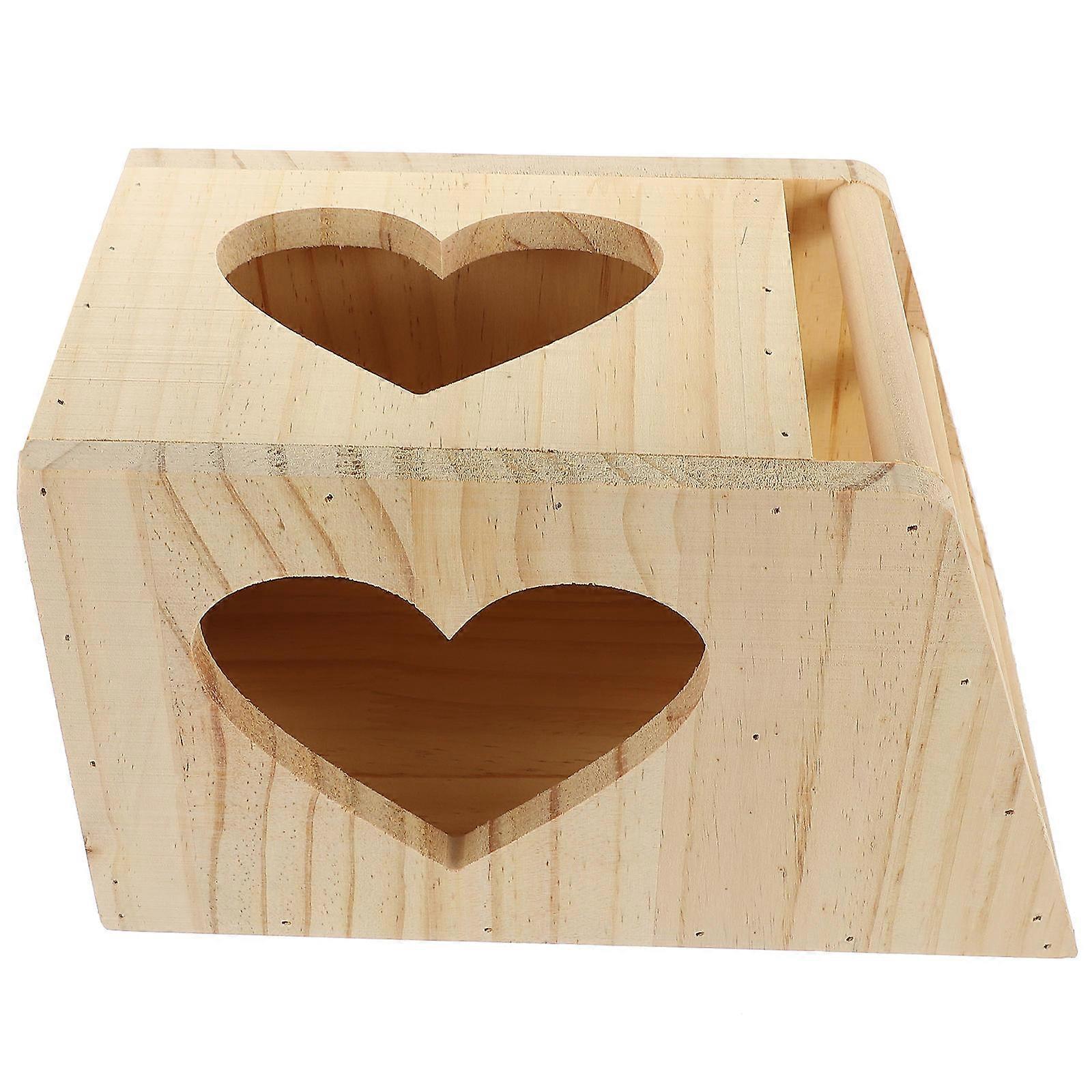 Wooden Rabbit Feeder Rack Grass Holder Multifunctional Double Grid