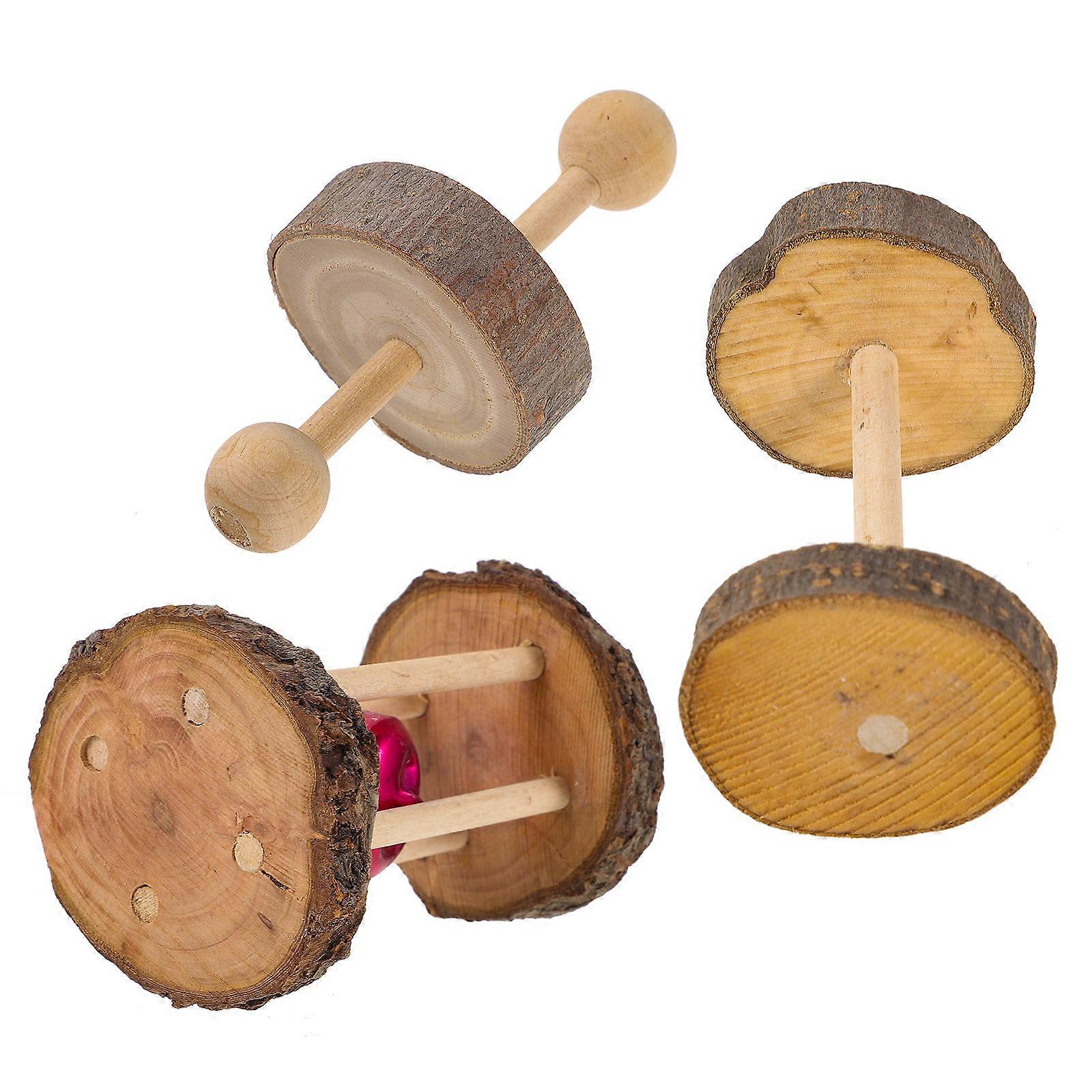 Small Pet Teething Toy 2 Sets Hamster Toys Designed For Rabbits Guinea Pigs Indoor Play Assorted Color Relieves Stress