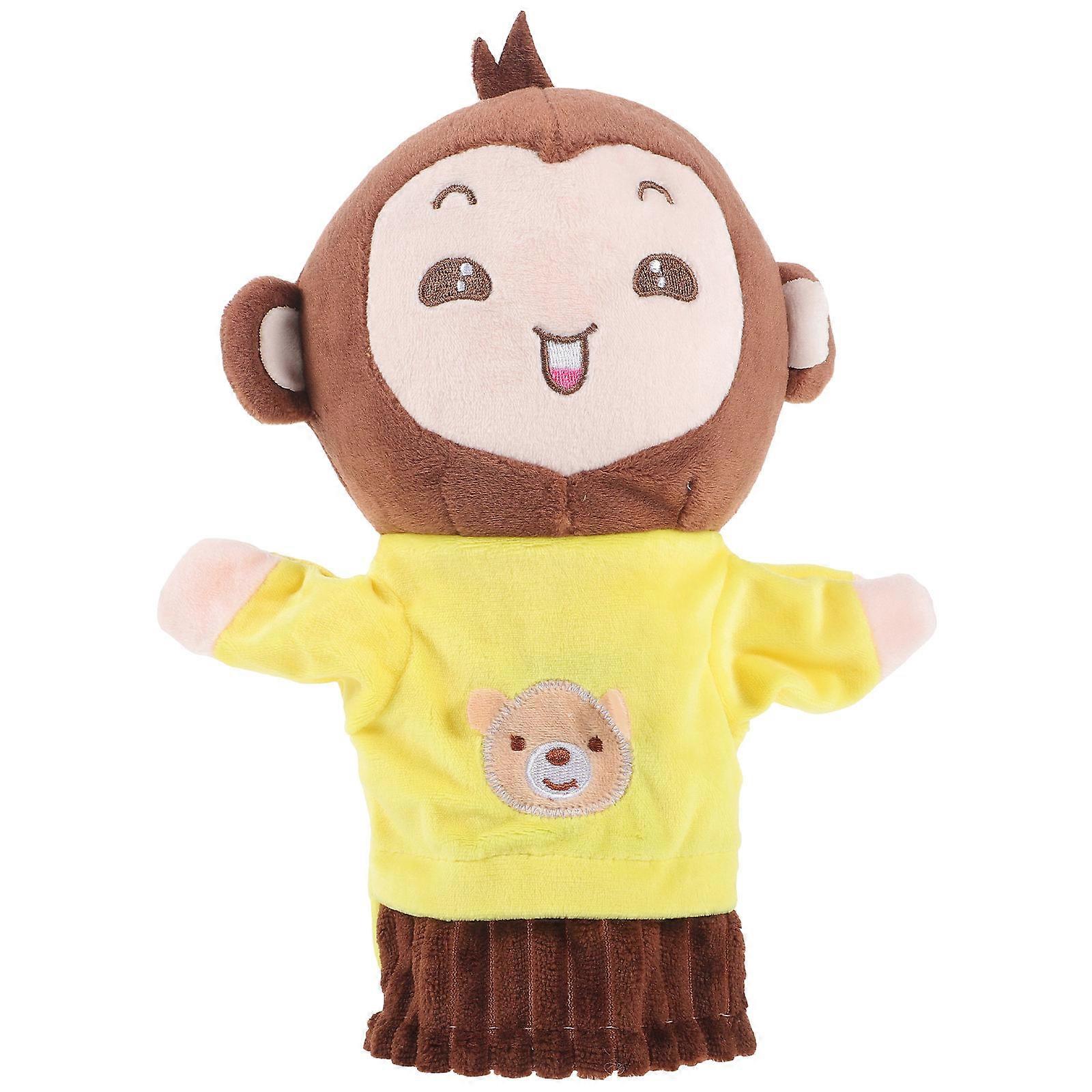 Animal Hand Puppets Plush Monkey Design for Kids Playing 5Pcs