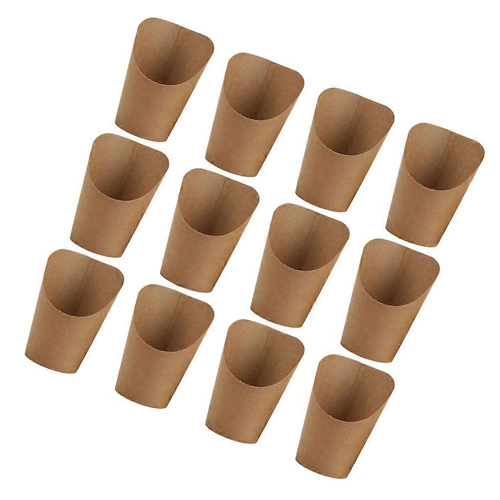 Take-Out Paper Cone Set 100Pcs For Serving Desserts Snacks And Hot Beverages 13.00X8.50X8.50CM Degradable Option
