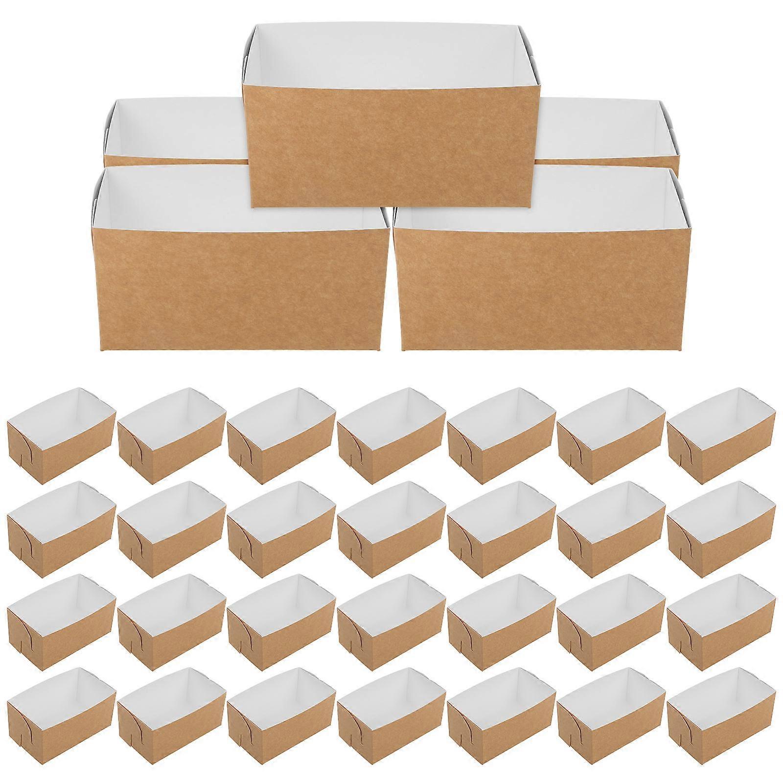 Food Packaging Boxes Sandwich Wrapping Box Rectangular Compact Design 15.00X9.00X7.50CM 50Pcs