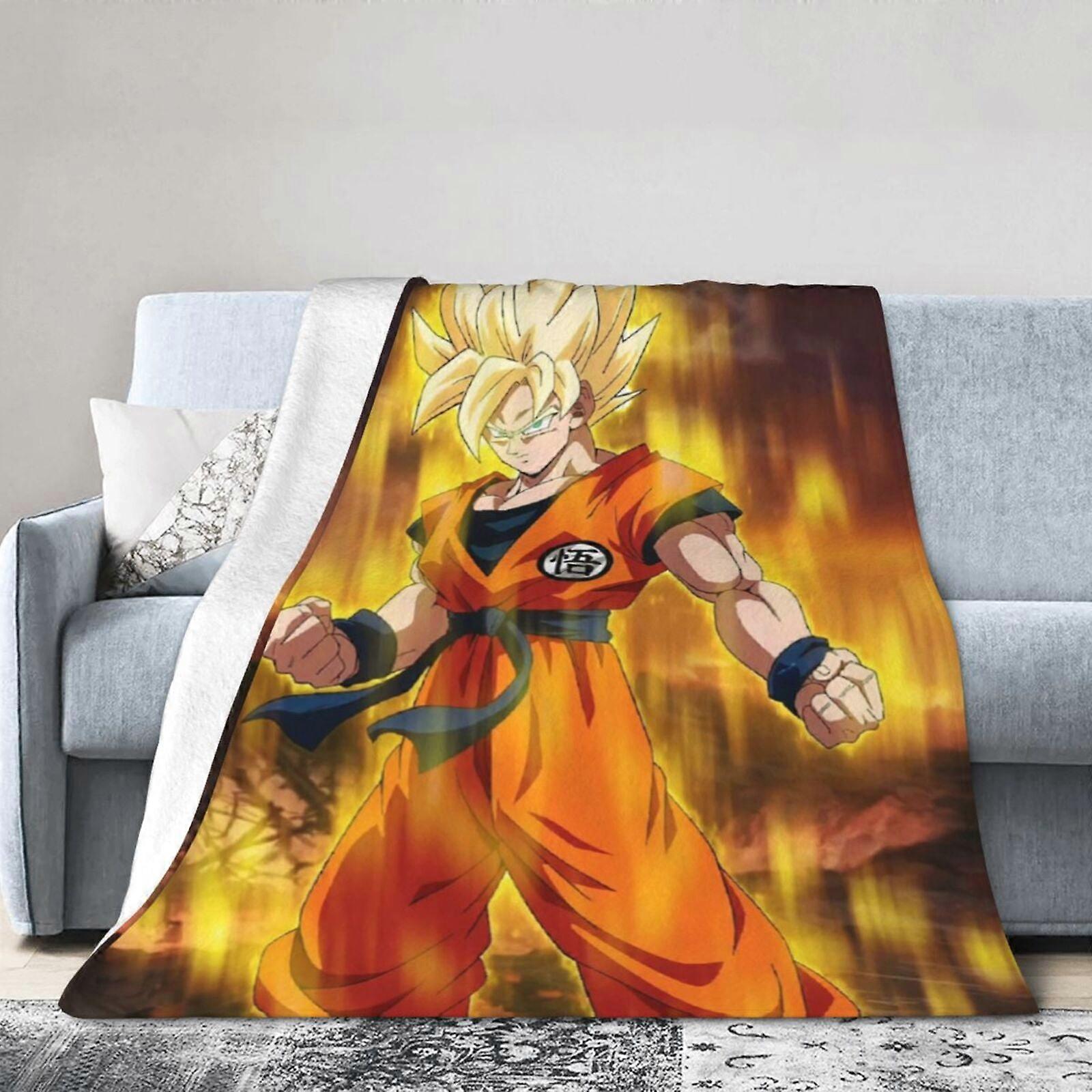Cobertor de hotel Dragon Ball, cobertor de anime para cama, cobertor de sofá, cobertor de lã ultramacio para quarto e sala de estar, 60 x 50 polegadas