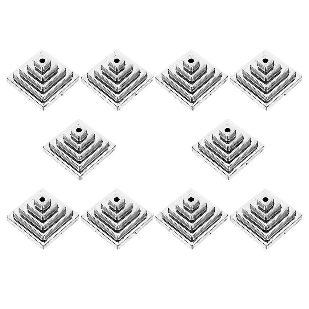 Small Flag Stand Table Flag Holder for Decoration 20Pcs Silver Plastic