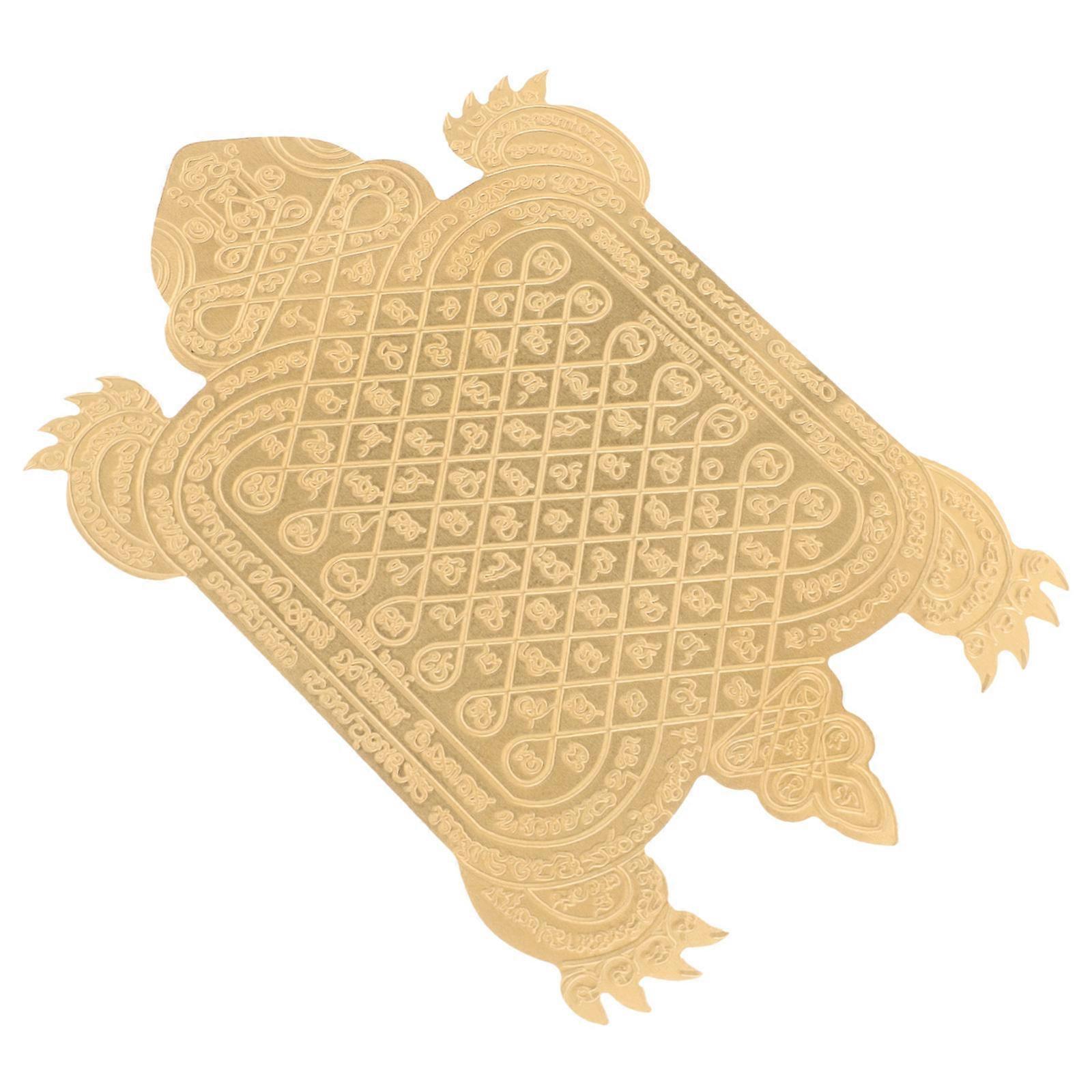 Golden Treasure Turtle Amulet Phone Shell Decor Metal Patch 4Pcs for Luck