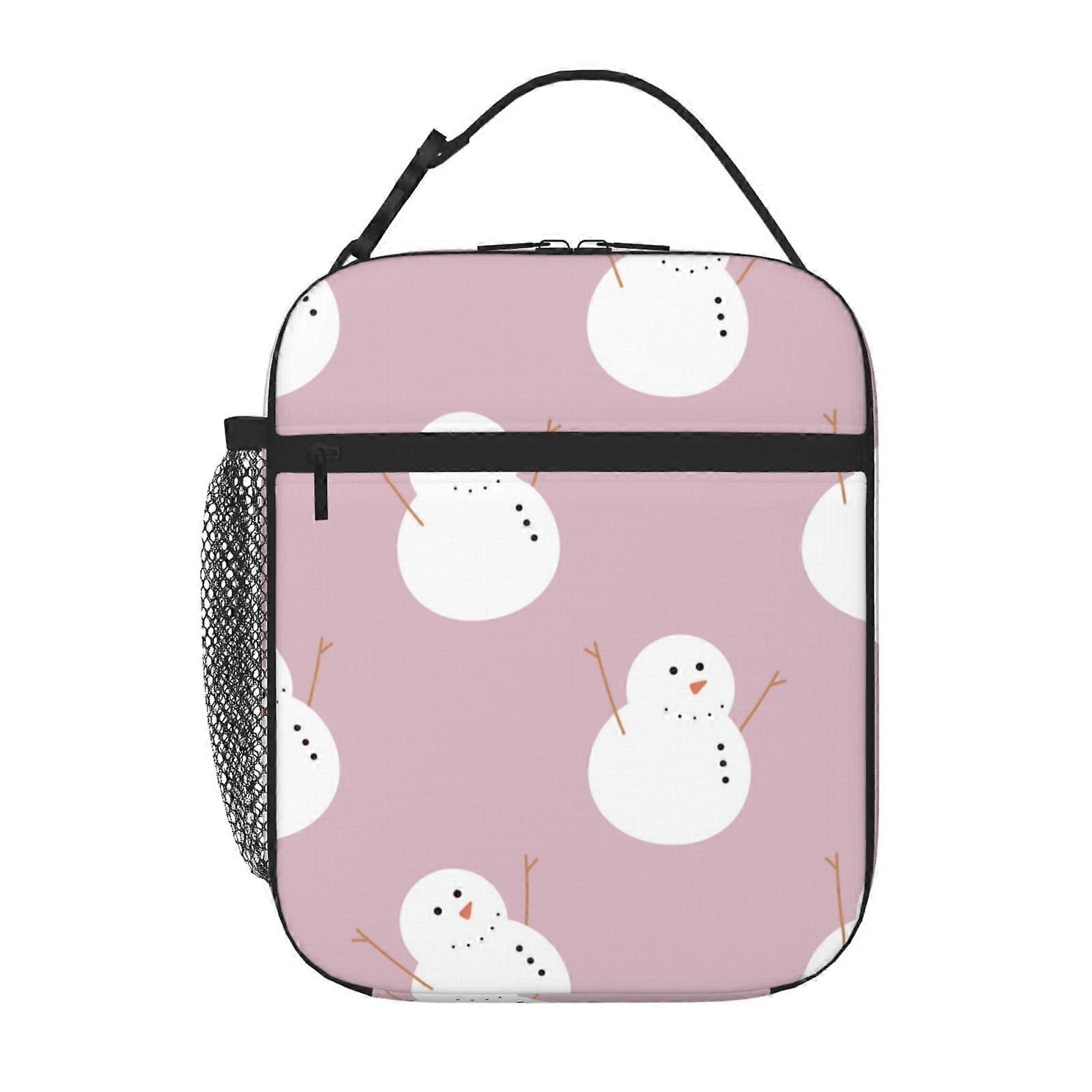 MGEZCOO Insulated Oxford Lunch Bag with PEVA Lining â Full-Print, Waterproof, and Portable for School, Work, and Travel
