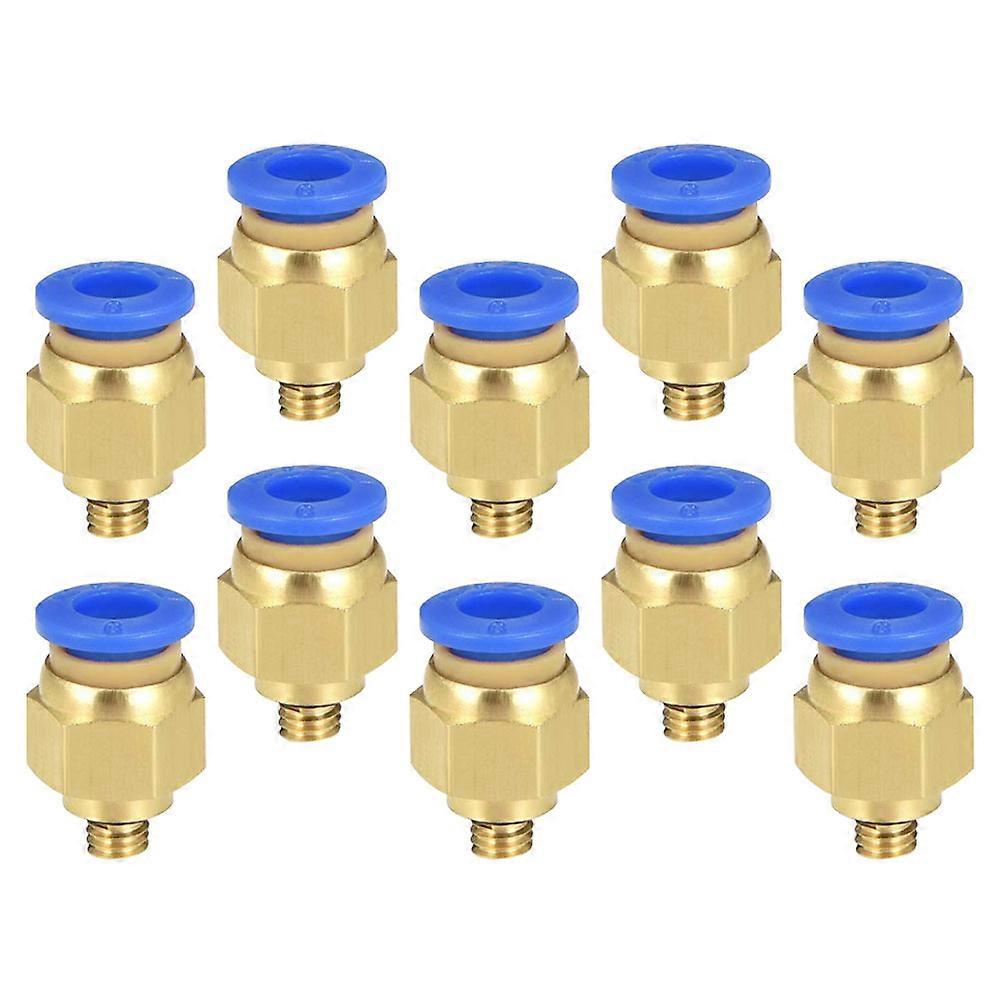 3D Printer Pneumatic Fitting Brass Air Hose Fitting Metal Connector 10Pcs