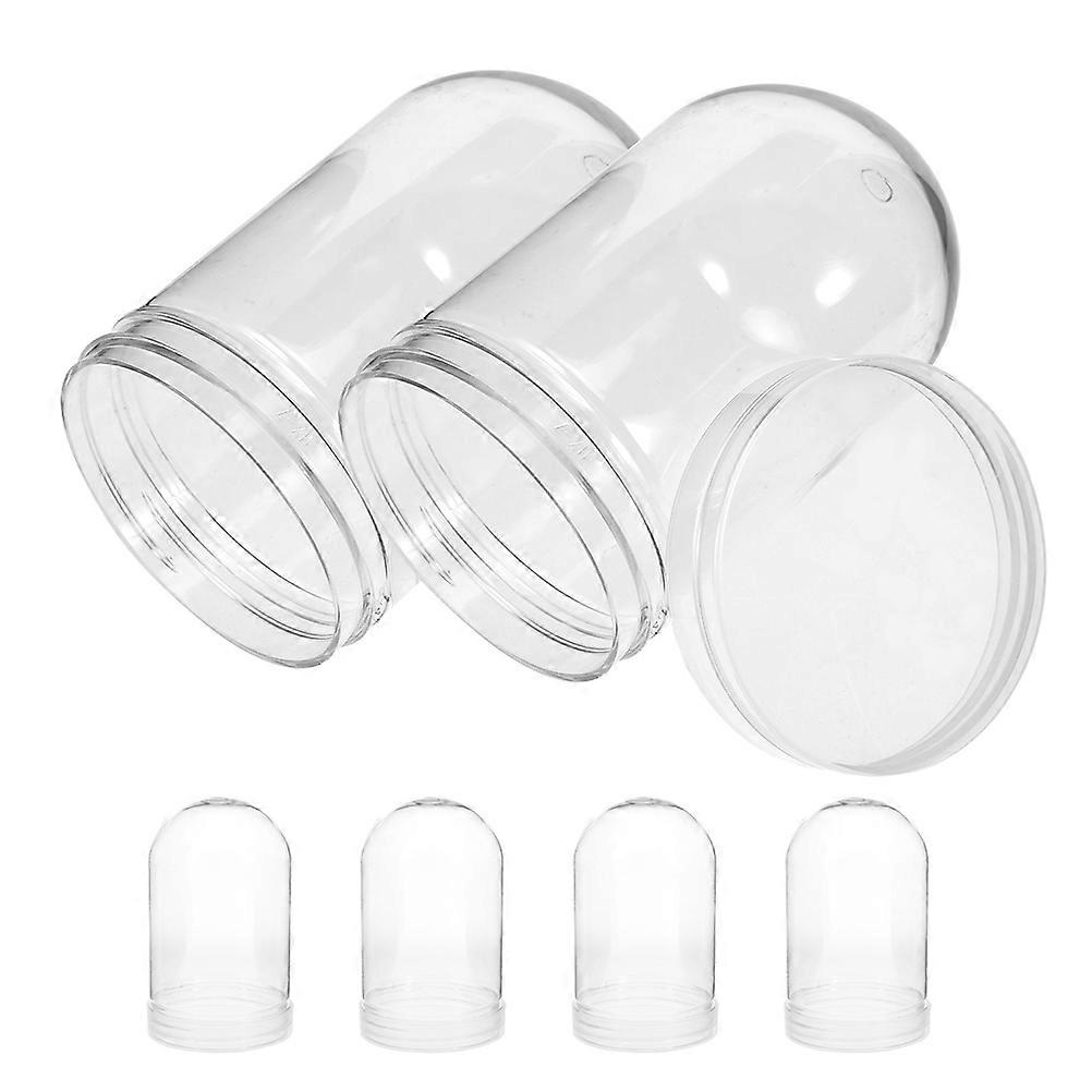 Plastic Snow Globe Set 30 Pcs Clear Arched Dome With Screw Off Cap Ideal For Craft Present Ornaments