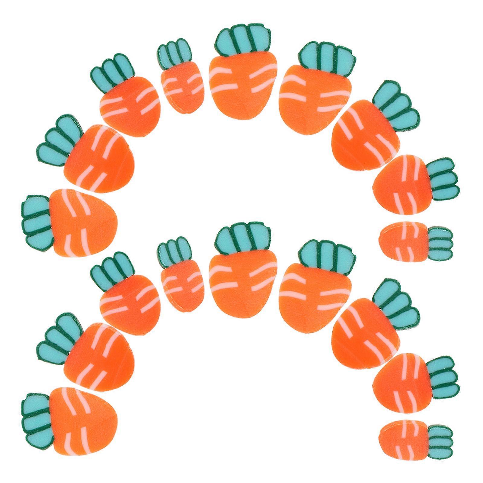 Carrot Soft Clay for Handmade Crafts 10Packs Polymer Clay Beads