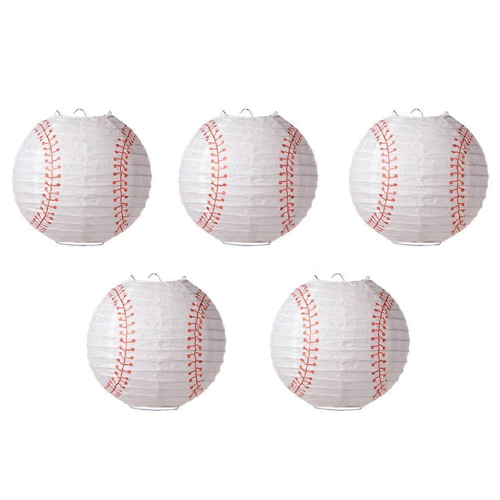 Baseball Paper Lantern for Party Hanging Decoration 5Pcs Creative Lantern