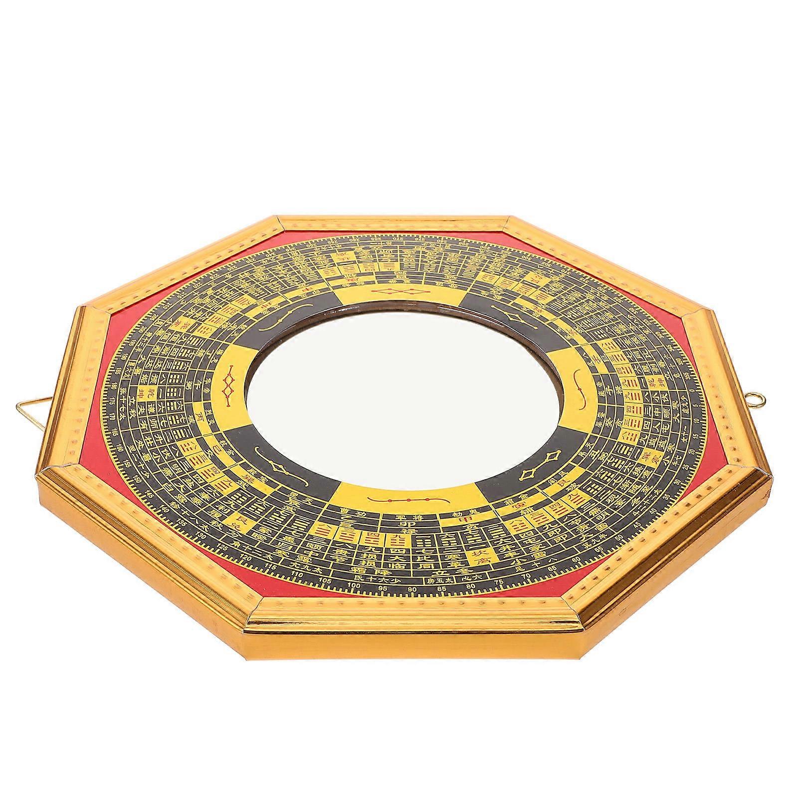 Traditional Bagua Mirror 3Pcs Convex For Doorway And Temple Use Providing Lucky Protection In Multi Color