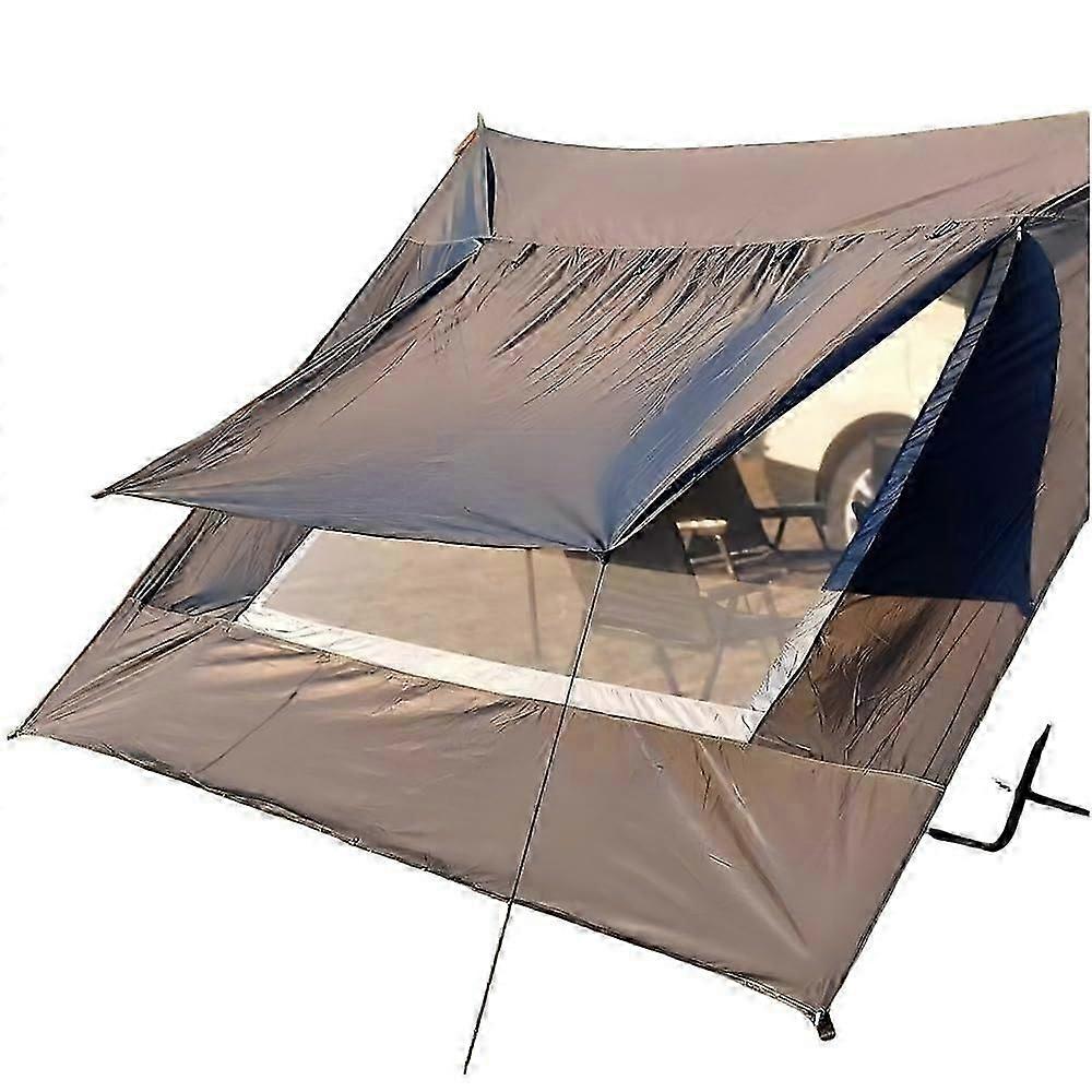 Auto side awning for Volvo C70, quality, weatherresistant construction, Black standard black.