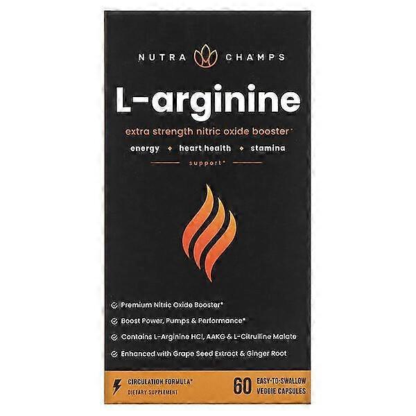 NutraChamps, L-Arginine, 60 Easy-to-Swallow Veggie Capsules