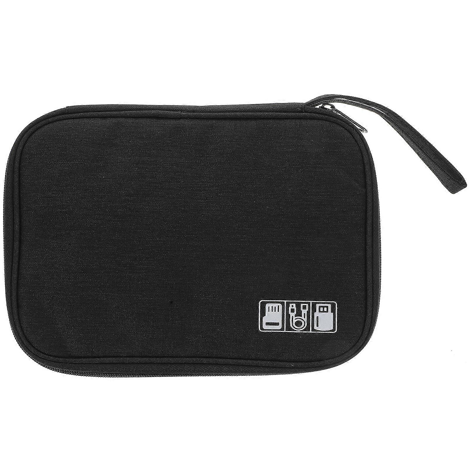 Black Cord Organizer Bag for Storage with Electronics Travel Organizer
