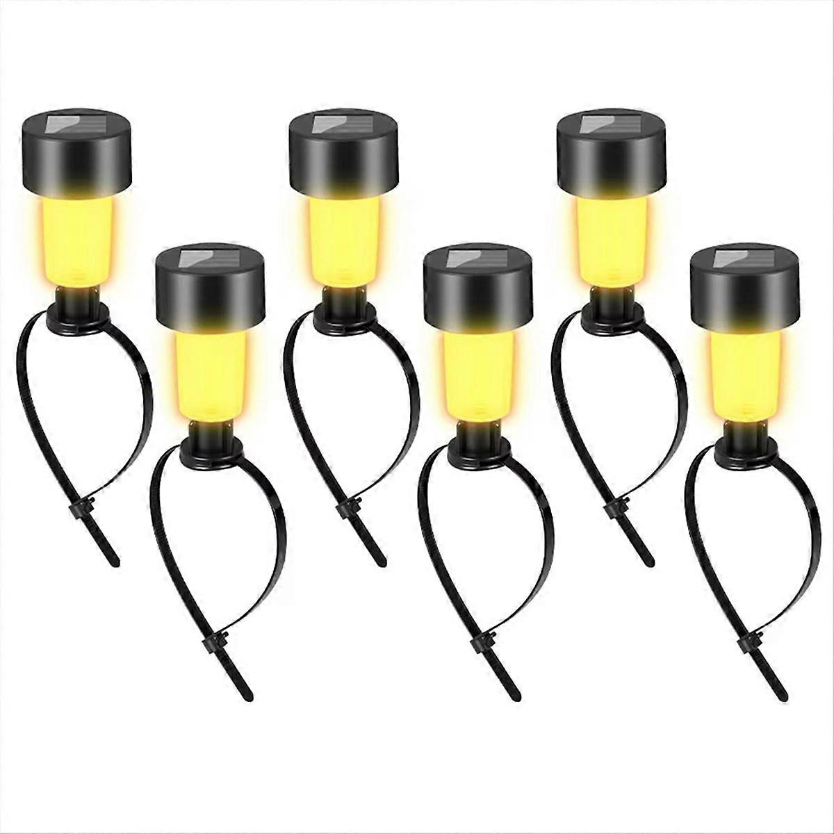 6Pack Solar Pool Lights Warm RGB LED, for Ground Frame Pools