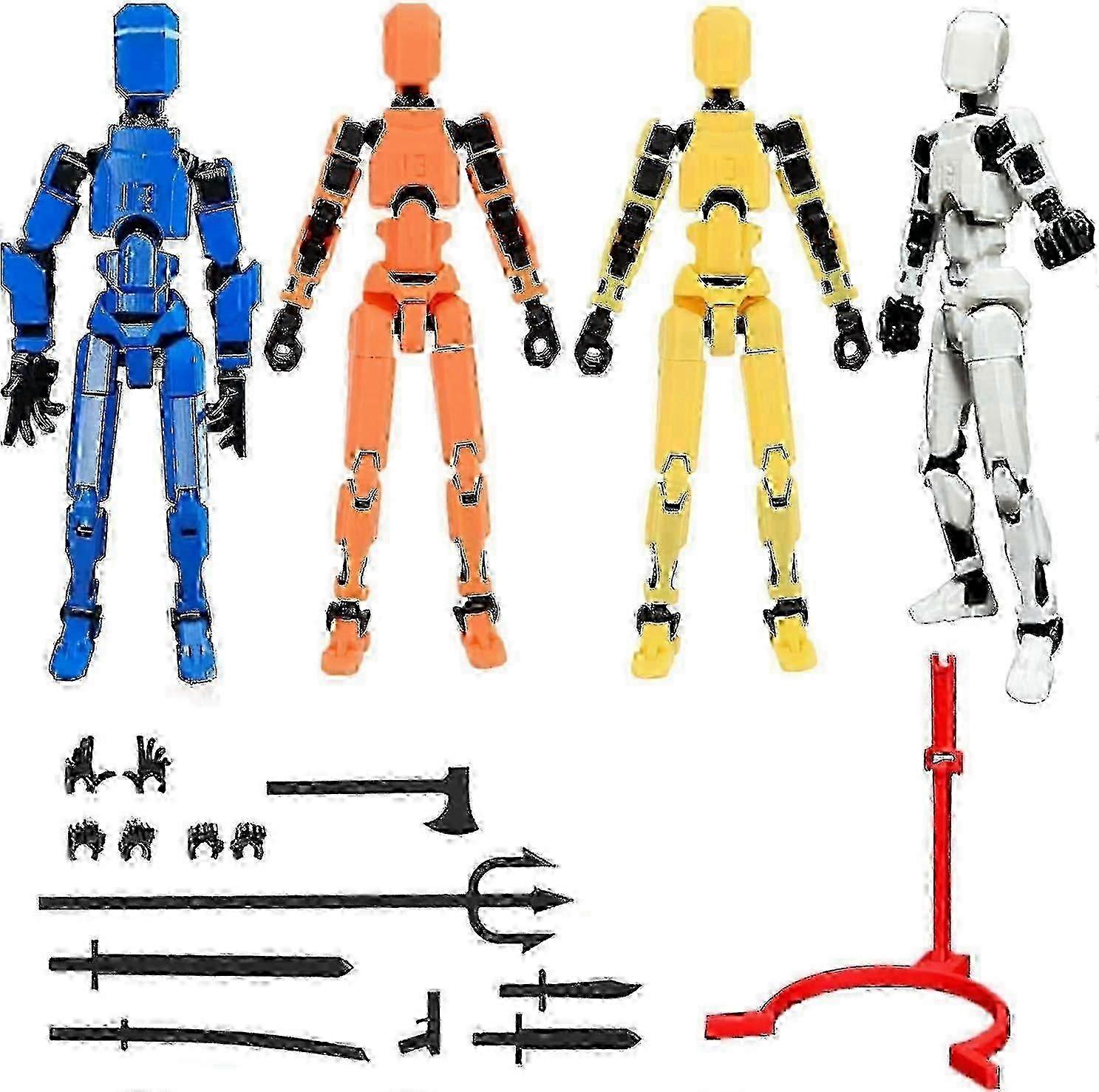 T13 شكل العمل ، شخصية عمل الروبوت ، t13 عمل الشكل 3D مطبوعة متعددة المفاصل المنقولة ، 13 عمل شخصية دمية ، زينة لشخصيات العمل (رويال ب