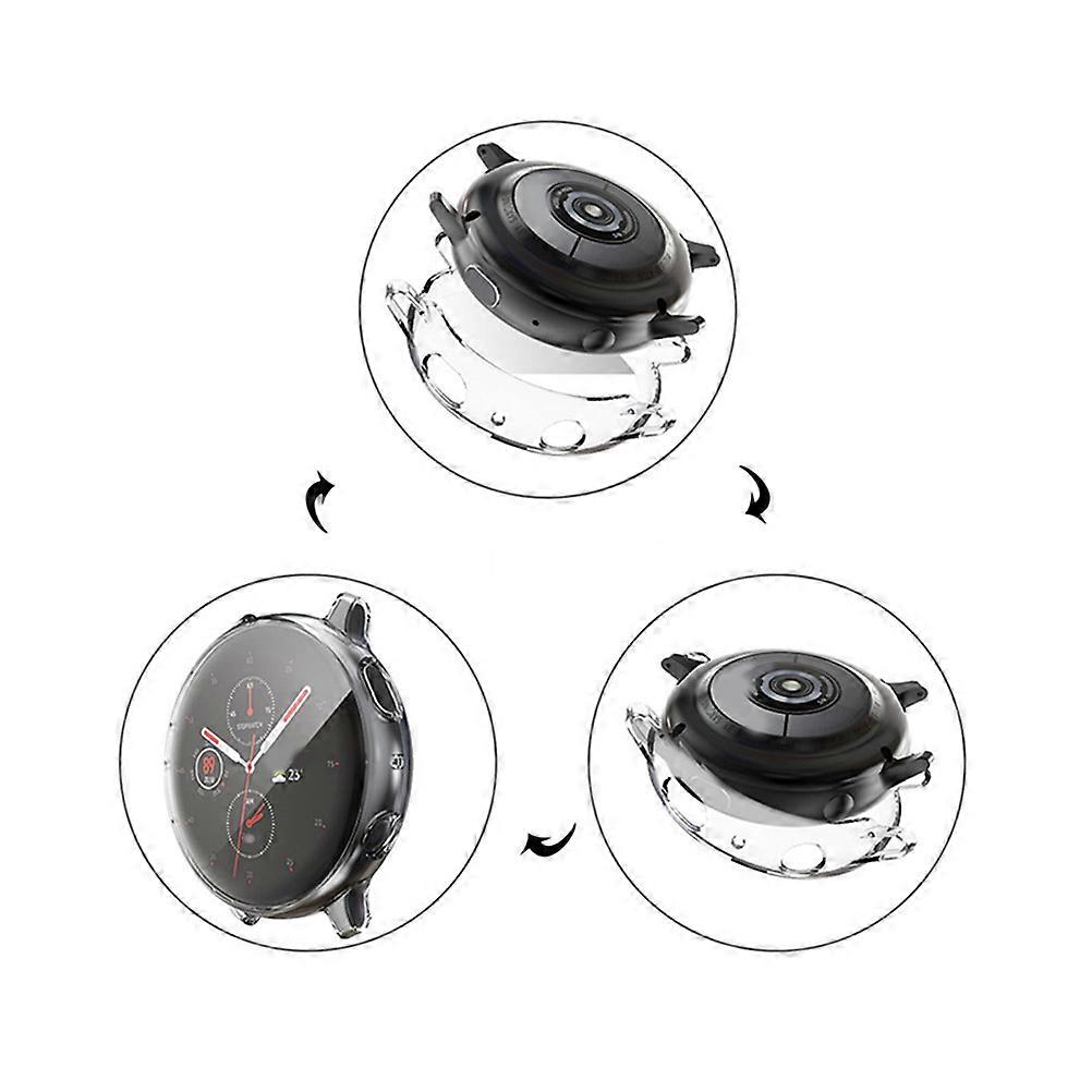 Electroplate Watch Case Cover for Smart Watch Protection 2Pcs Transparent Shell