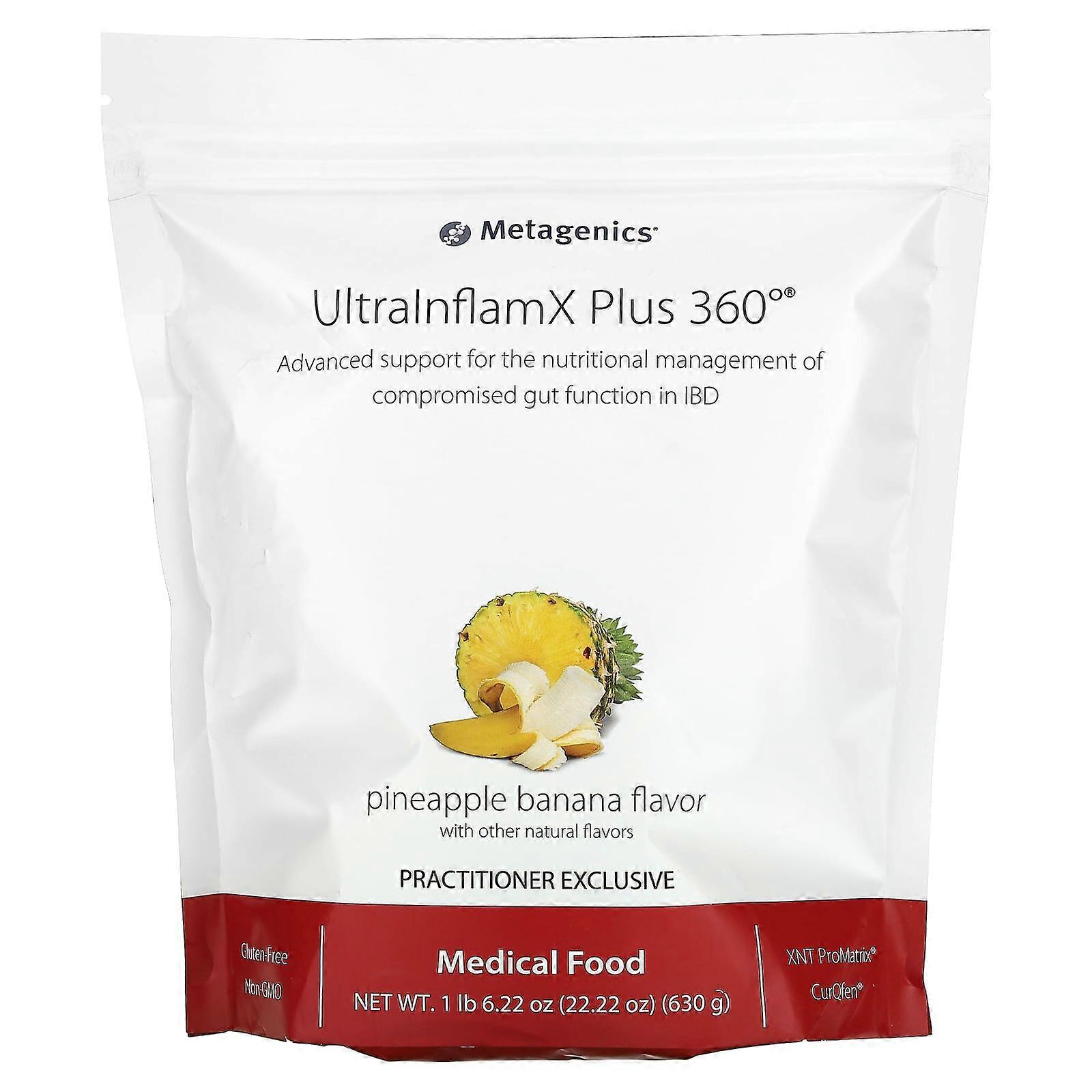 UltraInflamX Plus 360ÃÂÃÂ¬ÃÂ¢ÃÂÃÂ, Medical Food, Pineapple Banana, 22.22 oz (630 g)