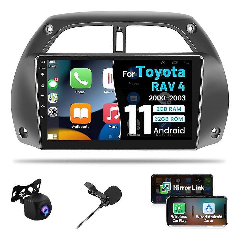 Stereo Radio for Toyota RAV4 2000-2003 Android Carplay GPS 2+32G