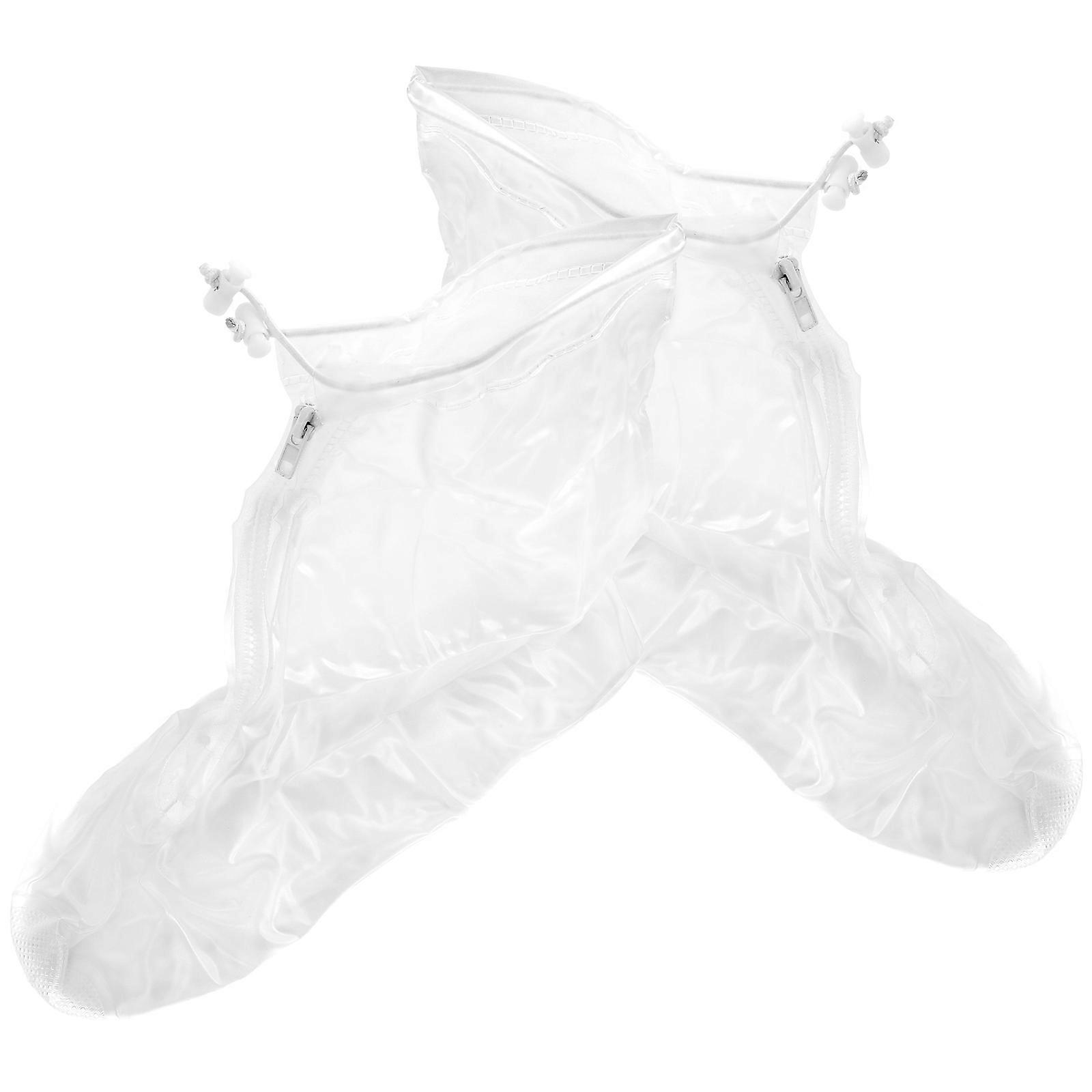 Boot Cover Rain Shoes Protector White Reusable for Outdoor 1Pair
