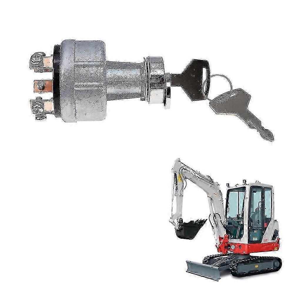 Interruptor de ignição para escavadeira Takeuchi H806 com 2 chaves para escavadeira TB016 TB016V TB016V2 TB016V3 TB025 TB025V TB025V2 TB025V3