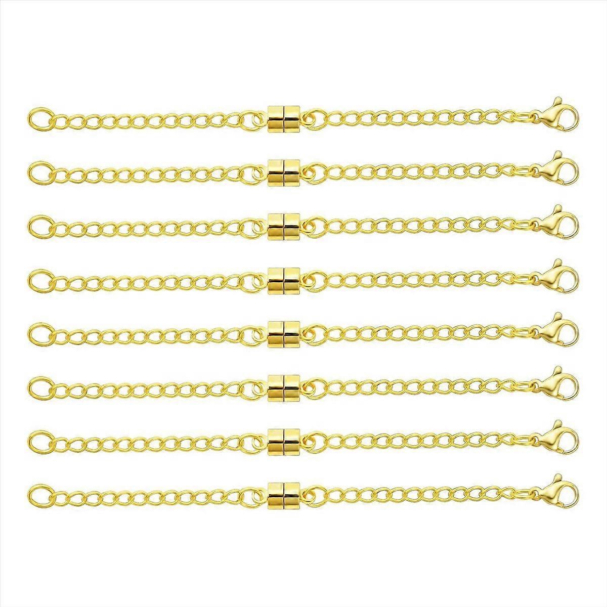 Magnetic Necklace Extender Adjustable Chain Extenders,Gold