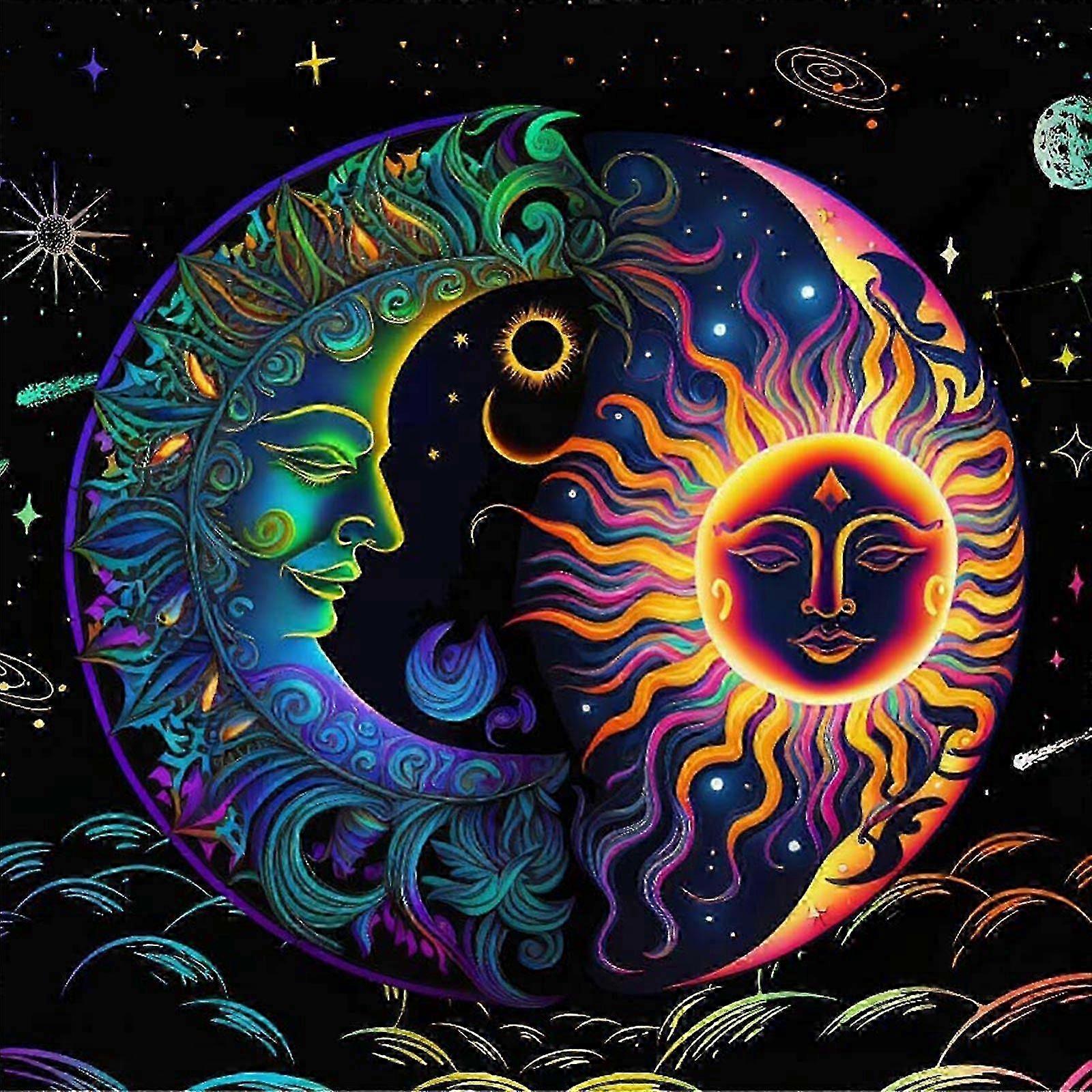 Tarot Tablecloth Spiritual Divinations Cloth Moon Table Cloth for Tarot Readings Star and Moon Dinning Table Cloth A 50x50cm