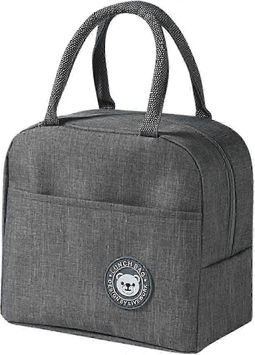 Foldable Picnic Tote with Insulated Layer - Gray, Waterproof Lunch Bag for Cooler & Insulated Storage