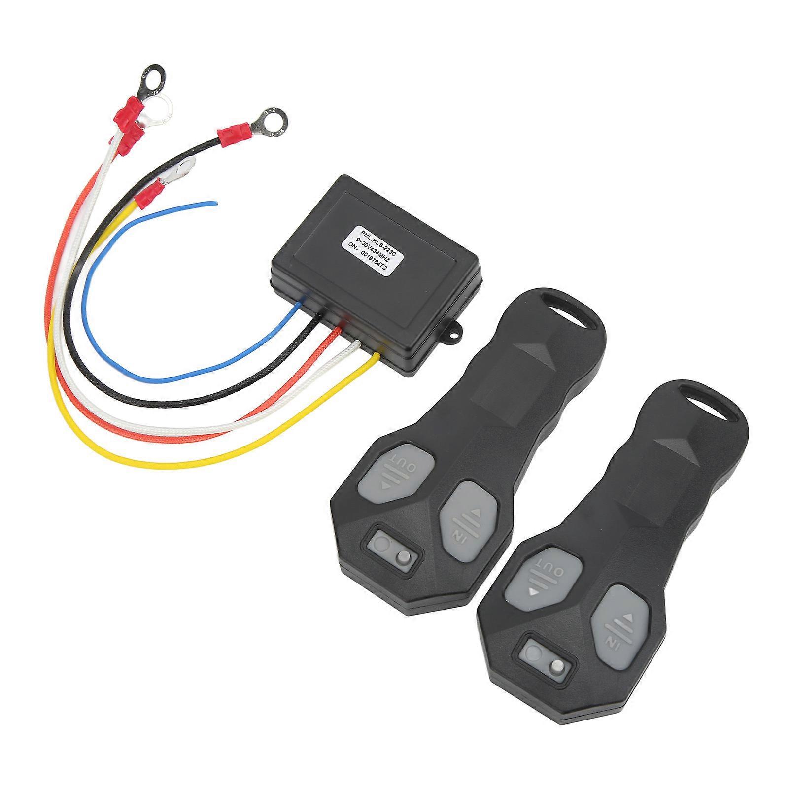 Wireless Winch Remote Control Kit with Indicator 75ft Range 12V Anti Interference Universal for Vehicles