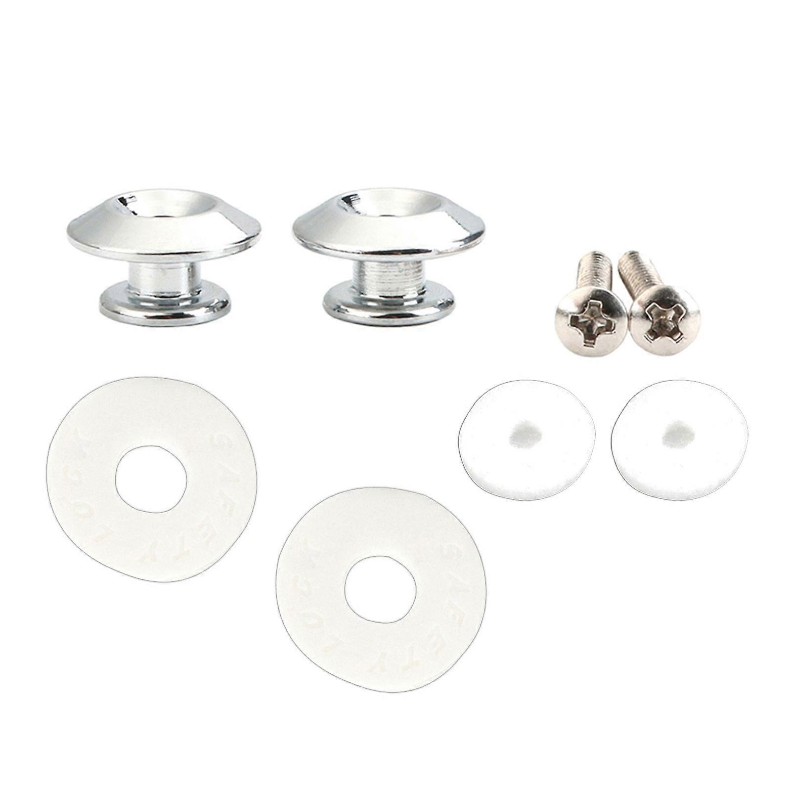 Metal Guitar Strap Lock Buttons with Silicone Straps Secure Fastening System Suitable for Most String Instruments  Silver