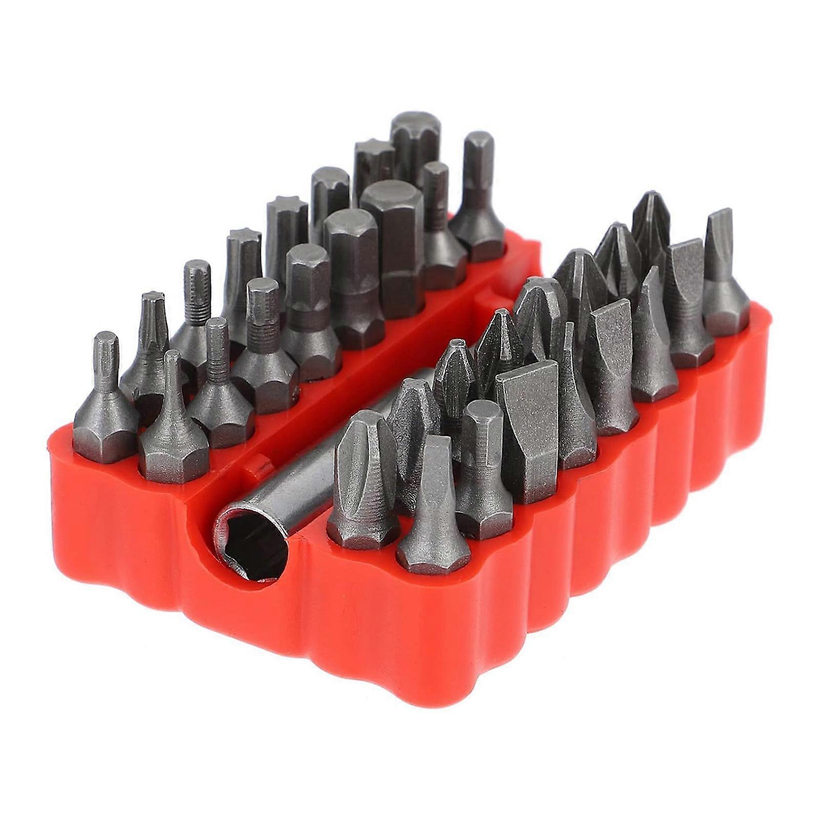 33Pcs Security Bit Set Tamper Proof Bit Set Security Screwdriver Set Hex Star Screwdriver Bit Kit for Industrial Multicolor