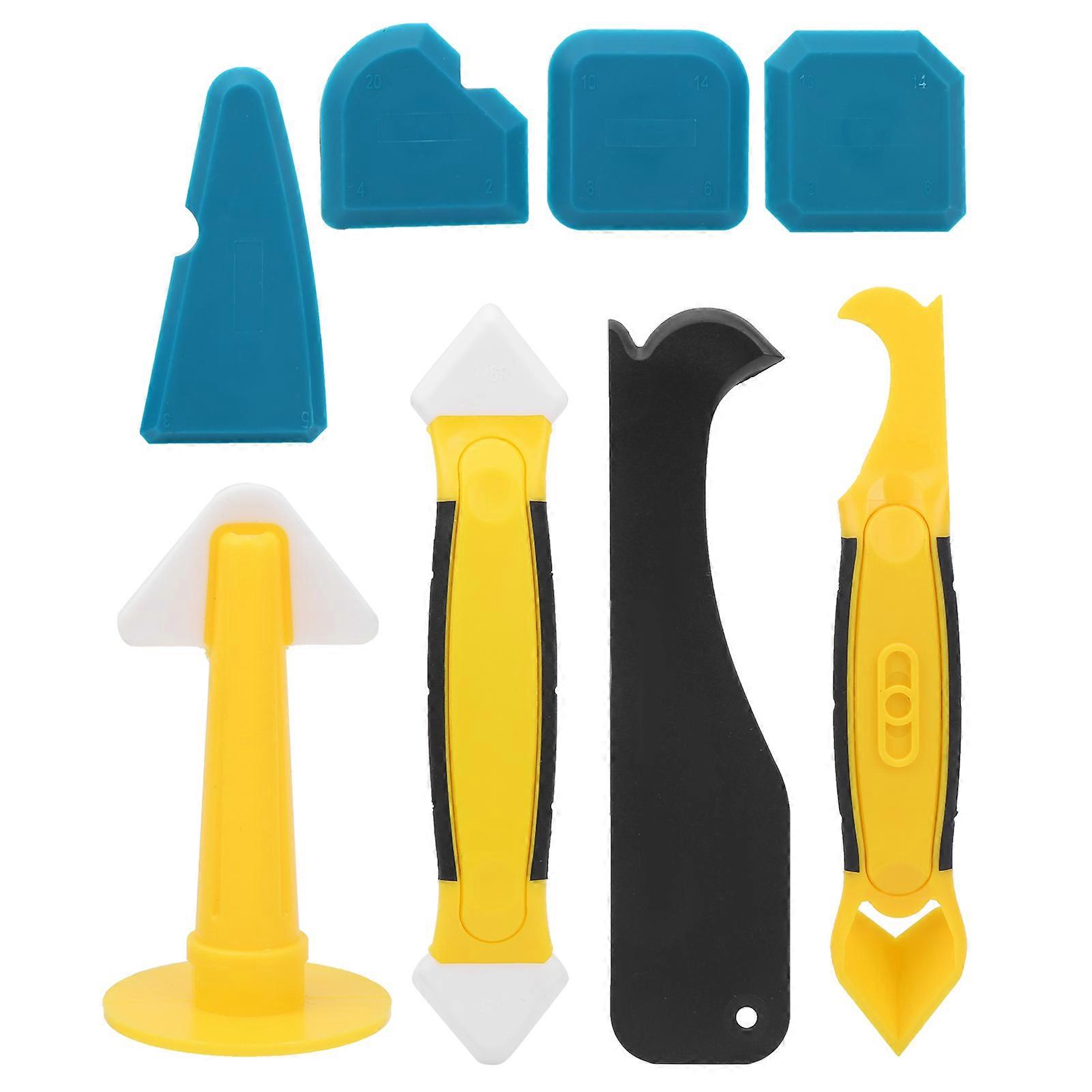 8pcs set Caulking Finisher Tool Portable Silicone Sealant Spatula Scraper Shovel Multi Functional