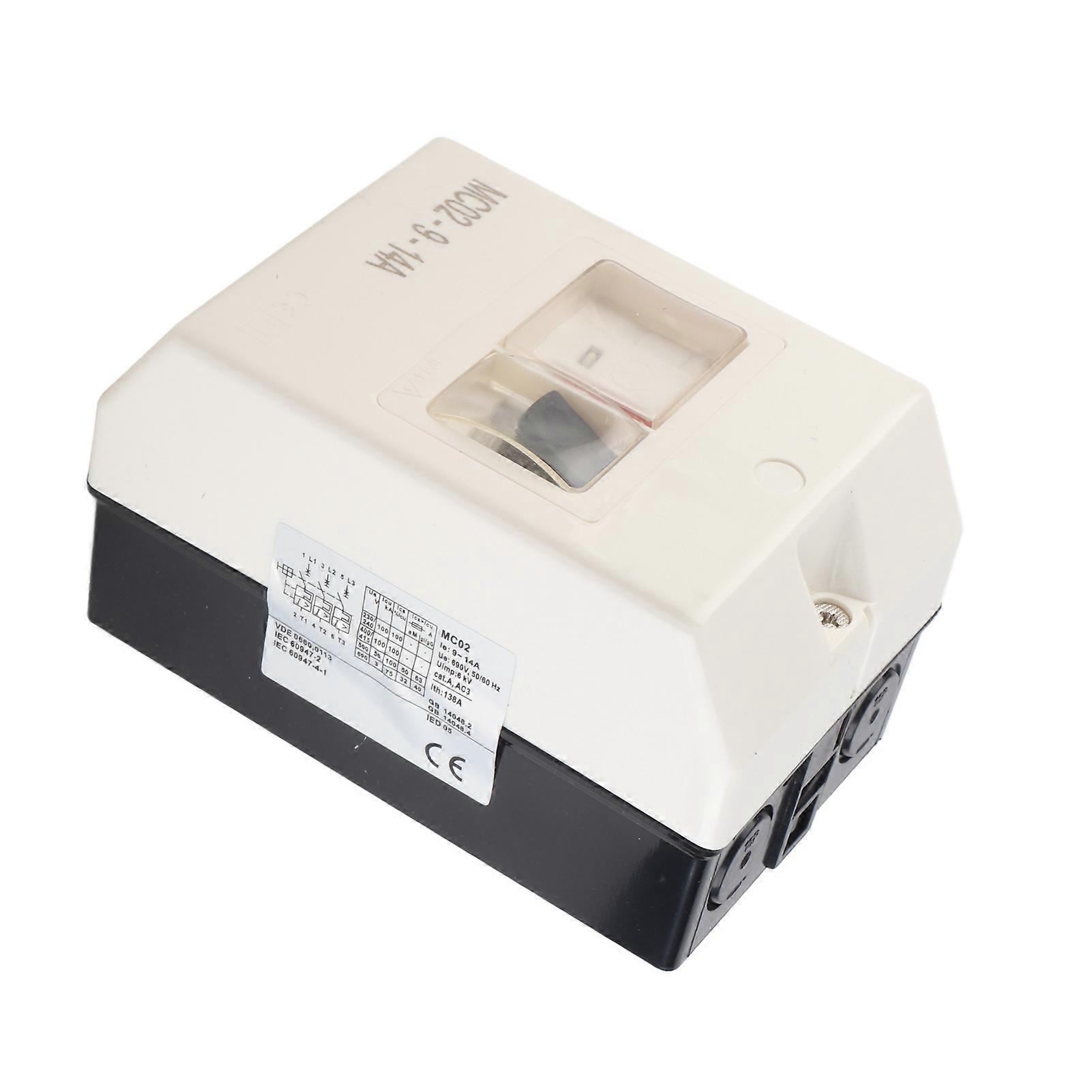 Motor Protection Switch Circuit Breaker Waterproof Protector Replacement MC02‑9‑14A /380V