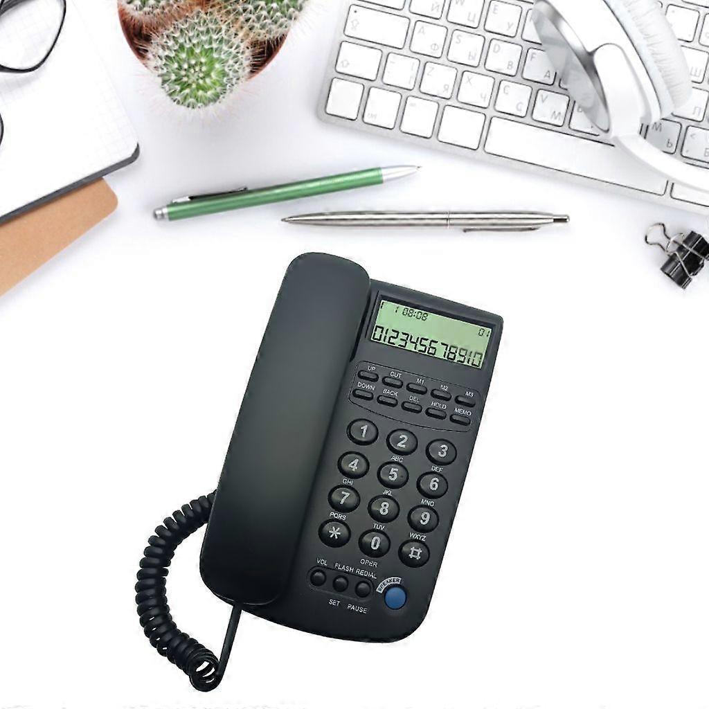 Corded Telephone Desktop Landline Telephone with Caller Display for Office