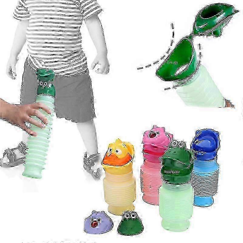 Portable Reusable Shrinkable Urinal Bucket for Travel & Emergency, Standing Camping Toilet for Car Use