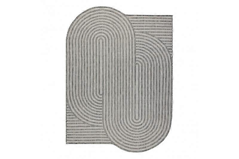 ORGANIC 2131 sisal carpet Geometric ecru / grey – natural, modern irregular shape