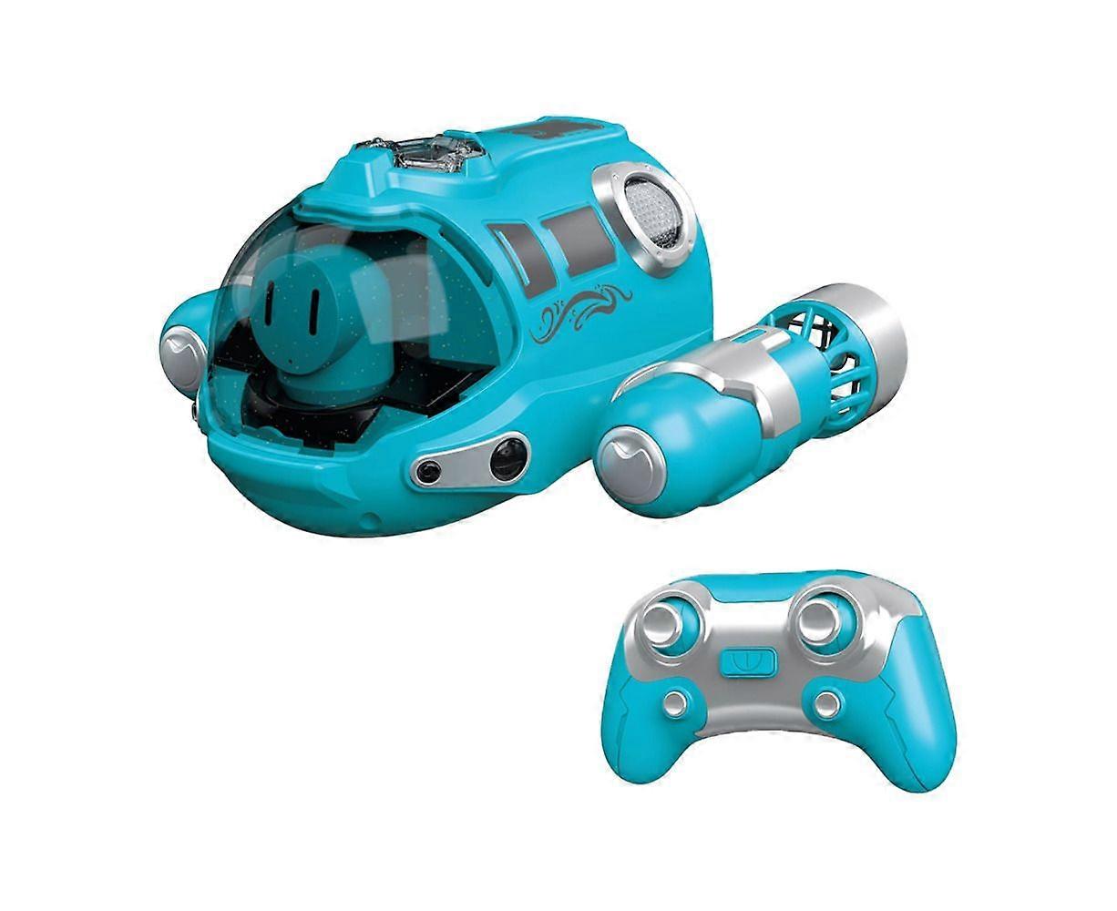 RC Boat Racing Boat 2.4GHz Remote Control Boat for Pools and Lakes with Light Spray for Kids - Blue