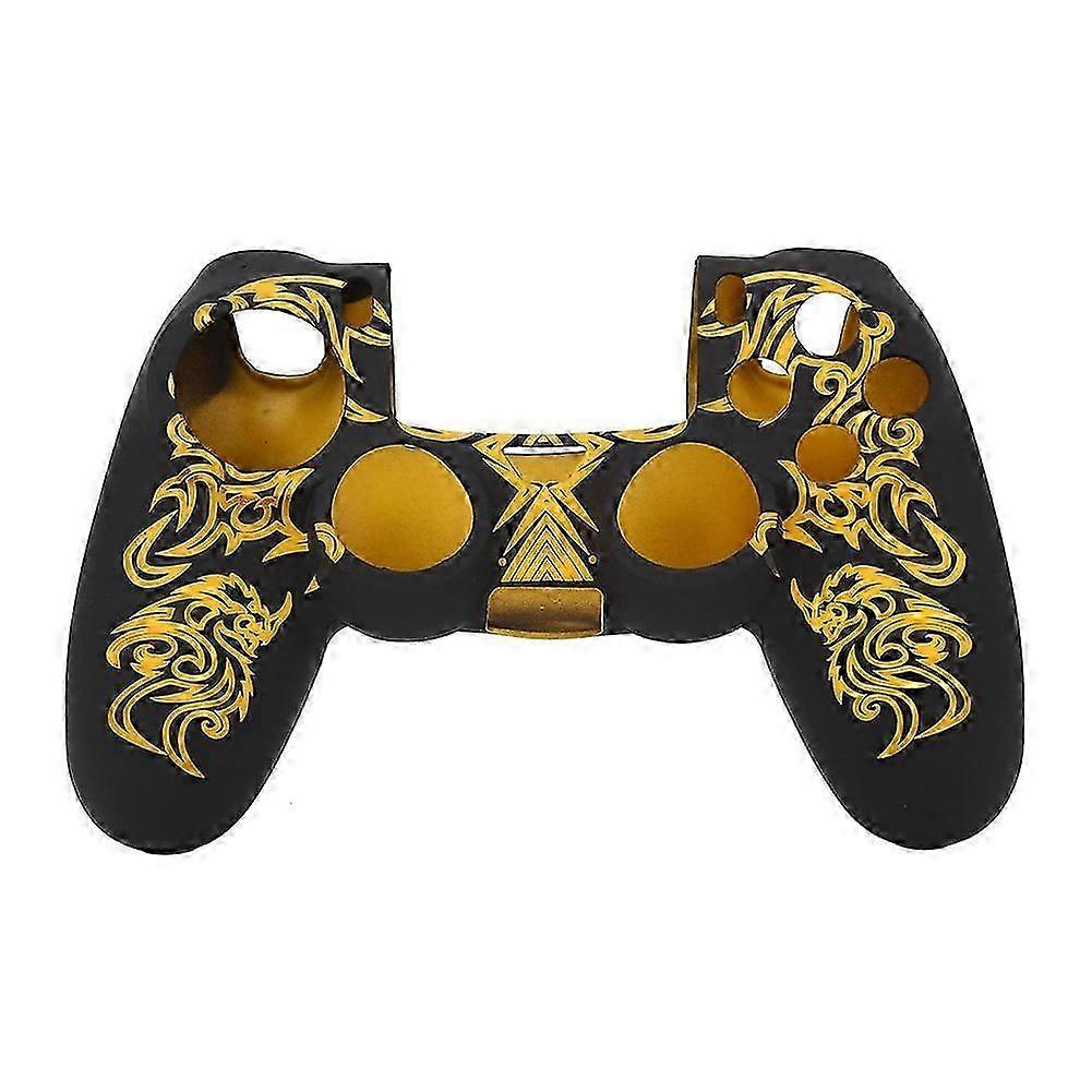 PS4 Controller Skin Grip Case Cover for PS4 Controller, Soft Cover for or Removal, Compatible with PS4 Case Protector, Yellow
