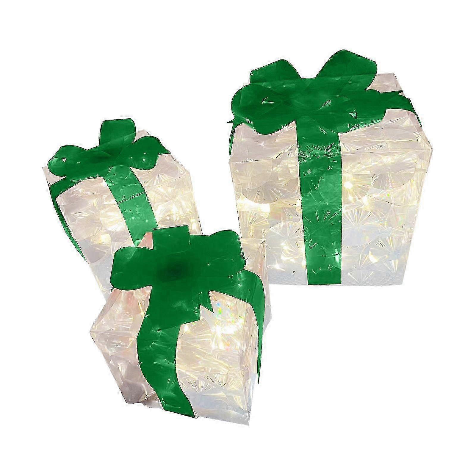 Folding Christmas Lantern Gift Box with String Lights