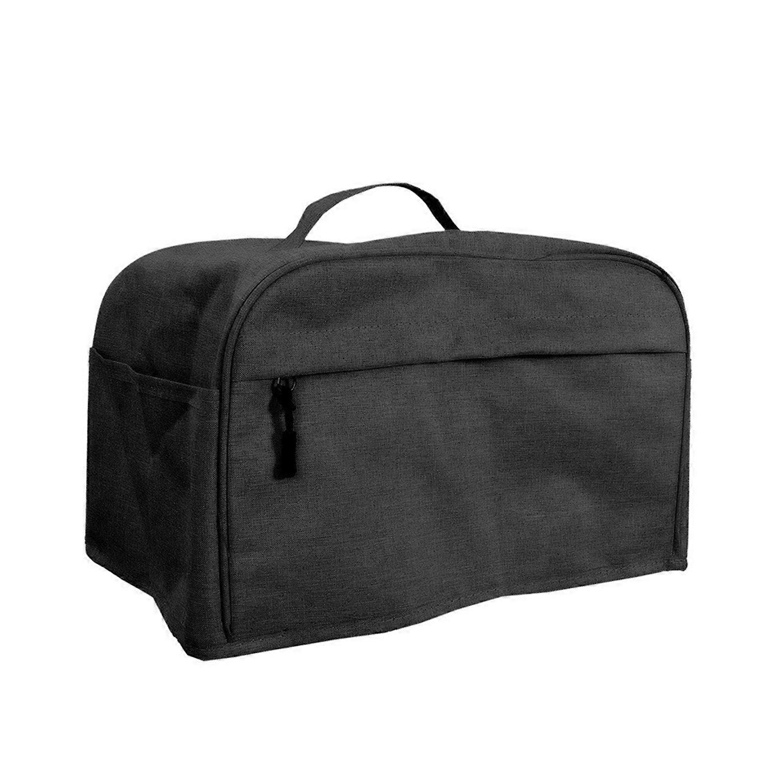 Oil Resistant Toaster Cozy With Insulated And Practical Side Pocket To Organize Cords In Modern  Black